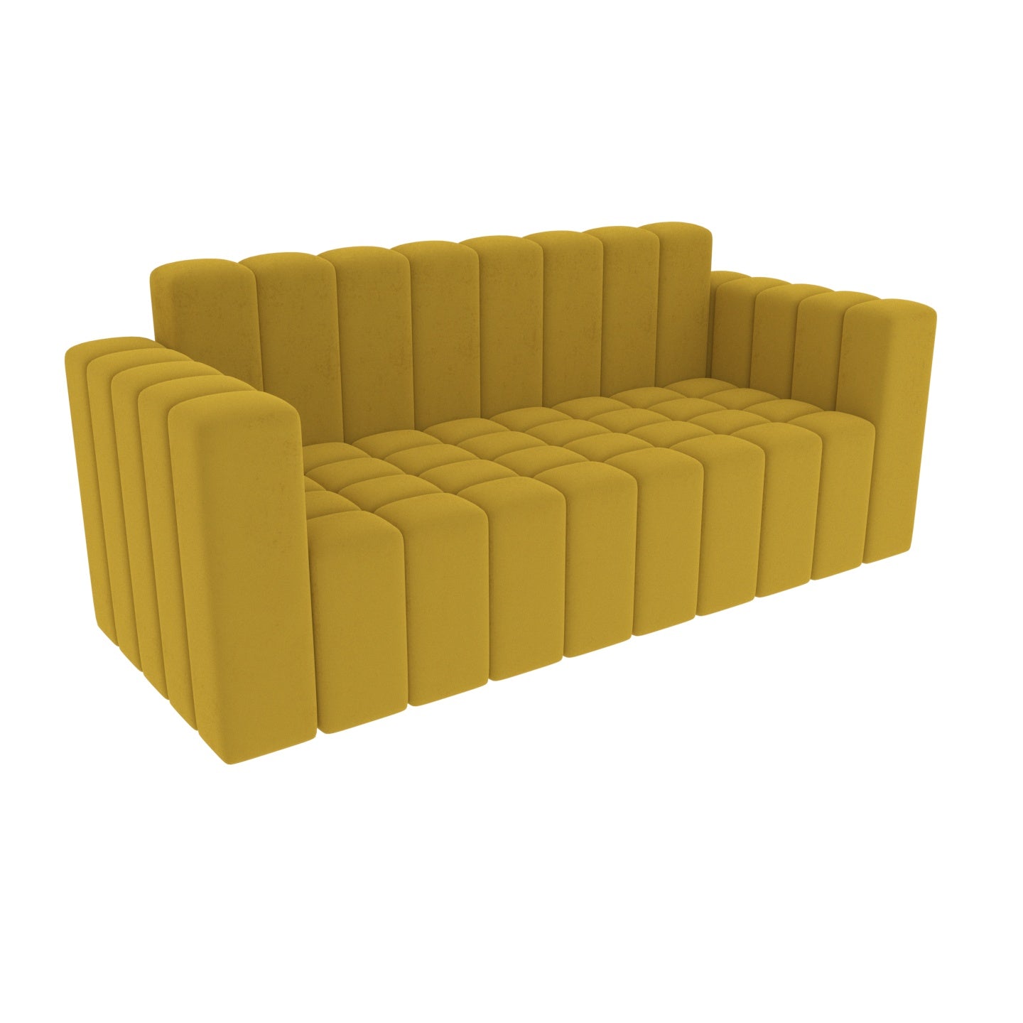Strip Style Light Macaroon Shaded Wooden 3 Seater Sofa Sofa