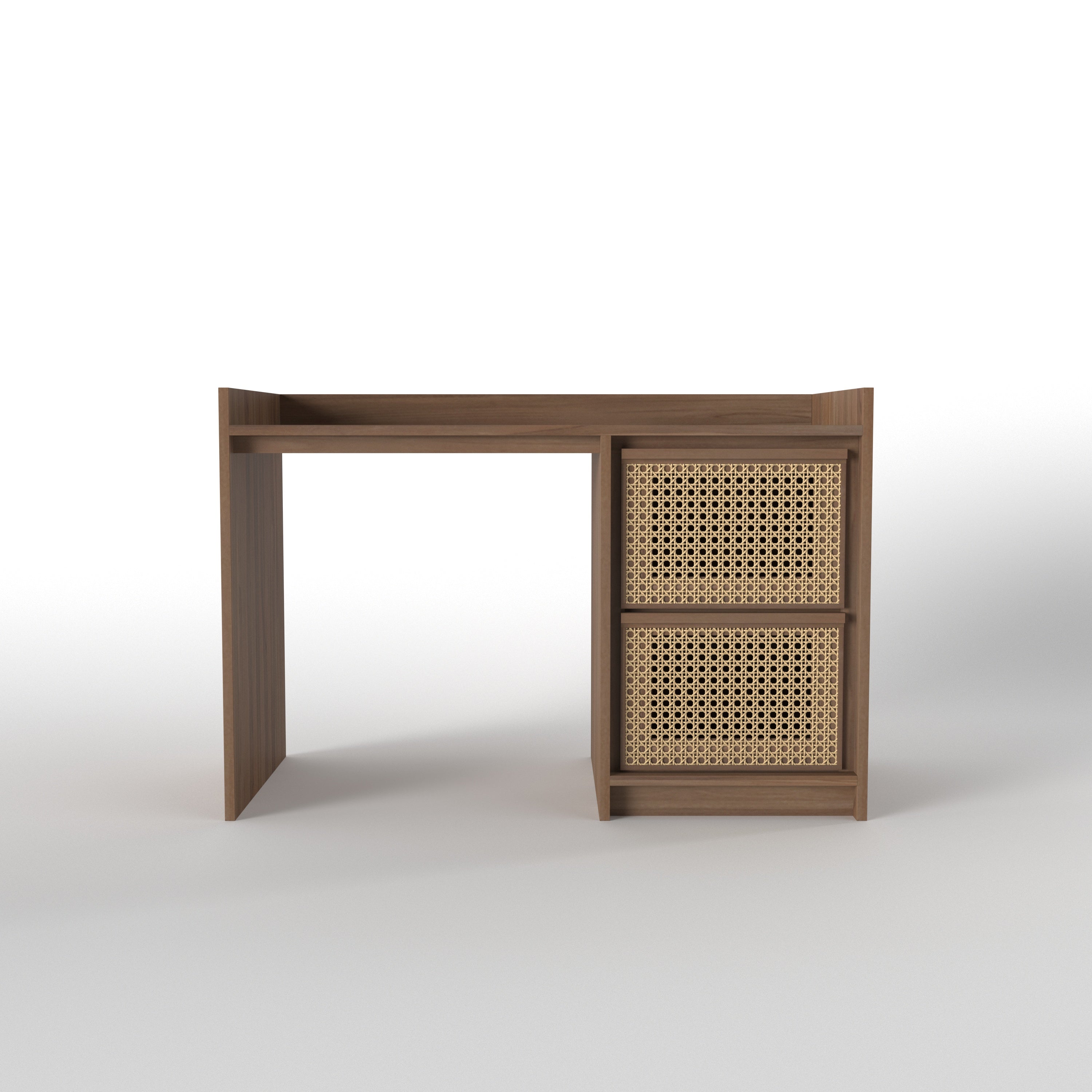 Modern Study Desk with Cane Drawer Storage Study Table