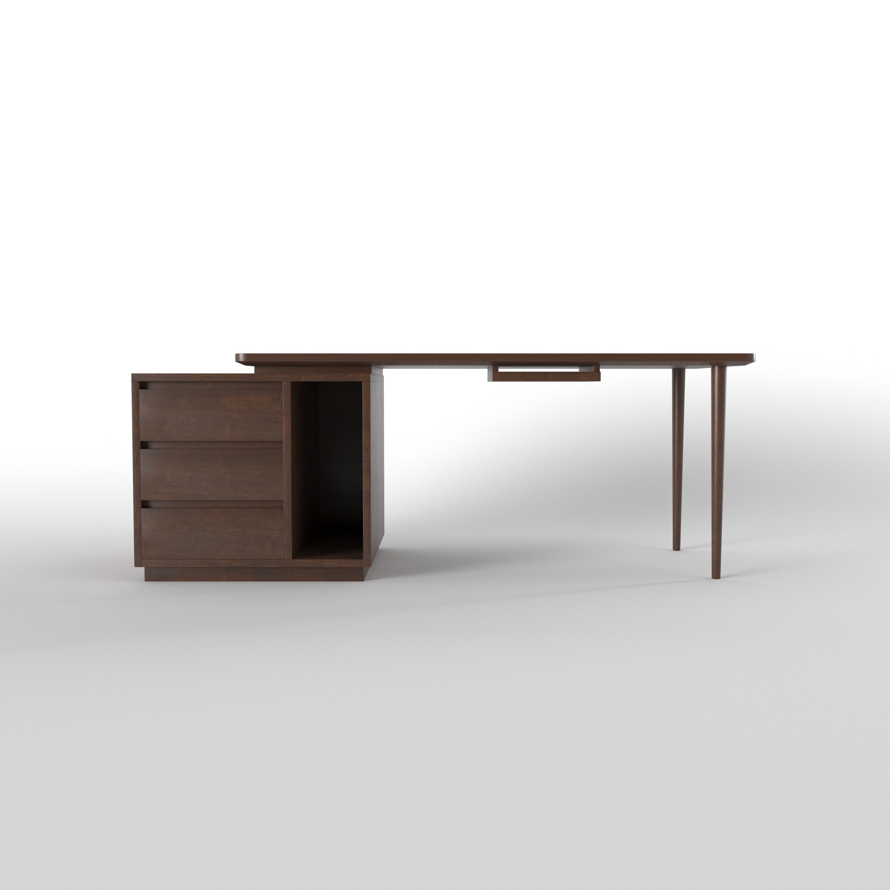 Executive Computer Desk with Storage Drawers & CPU Cabinet Study Table