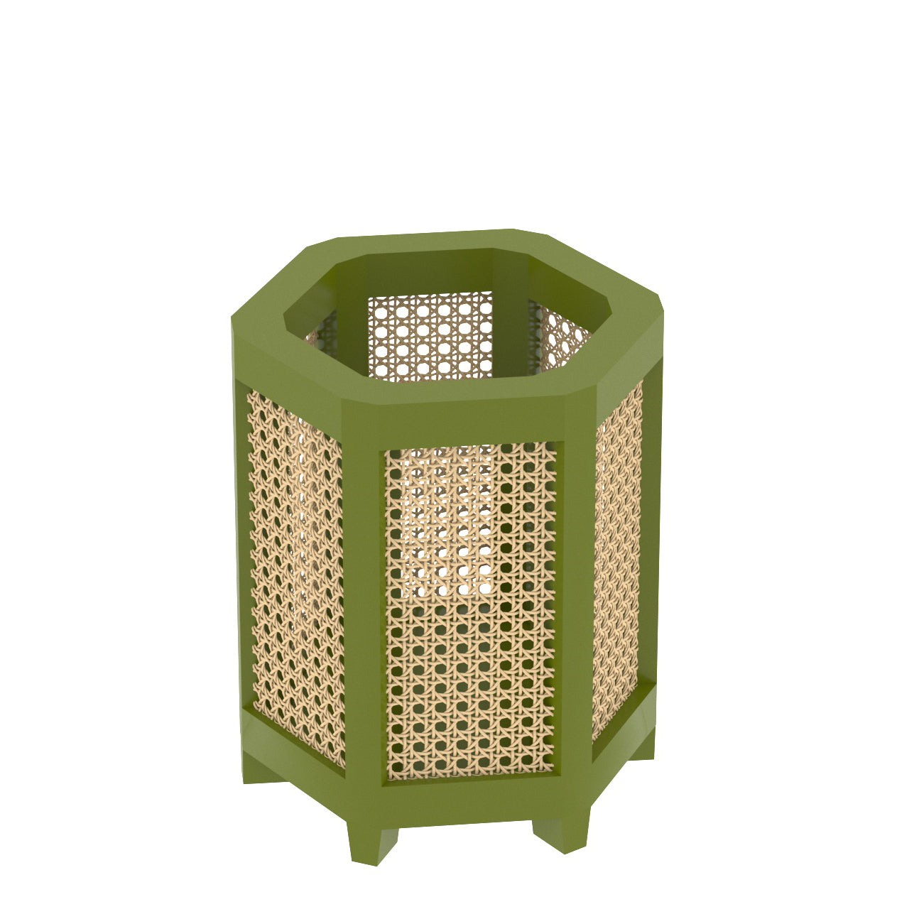 Premium Style Multi Angle Garden Green Soft Cane Wooden Flowerpot for Home Vase