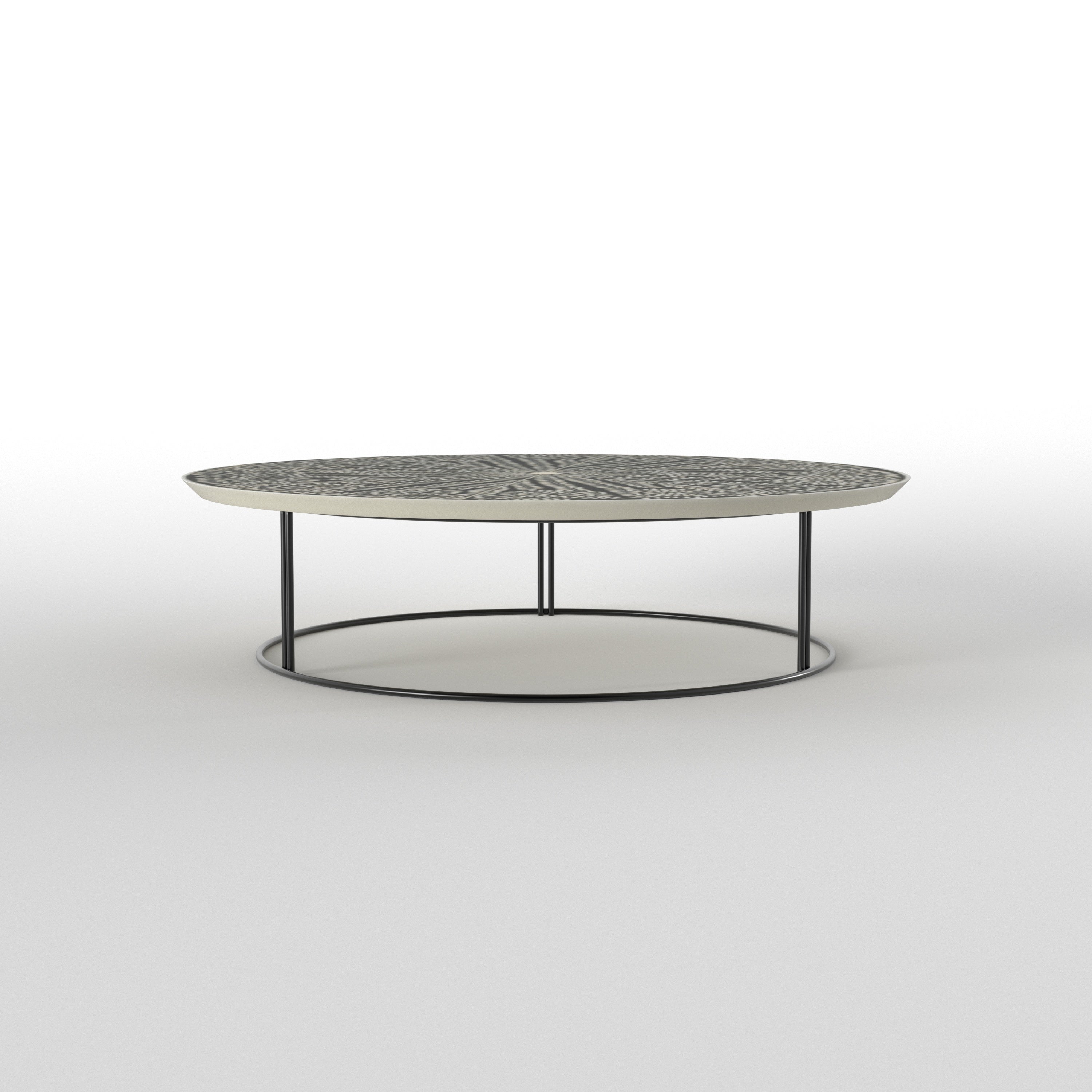 Radial Sunburst Coffee Table - Artisan Painting Design Coffee Table