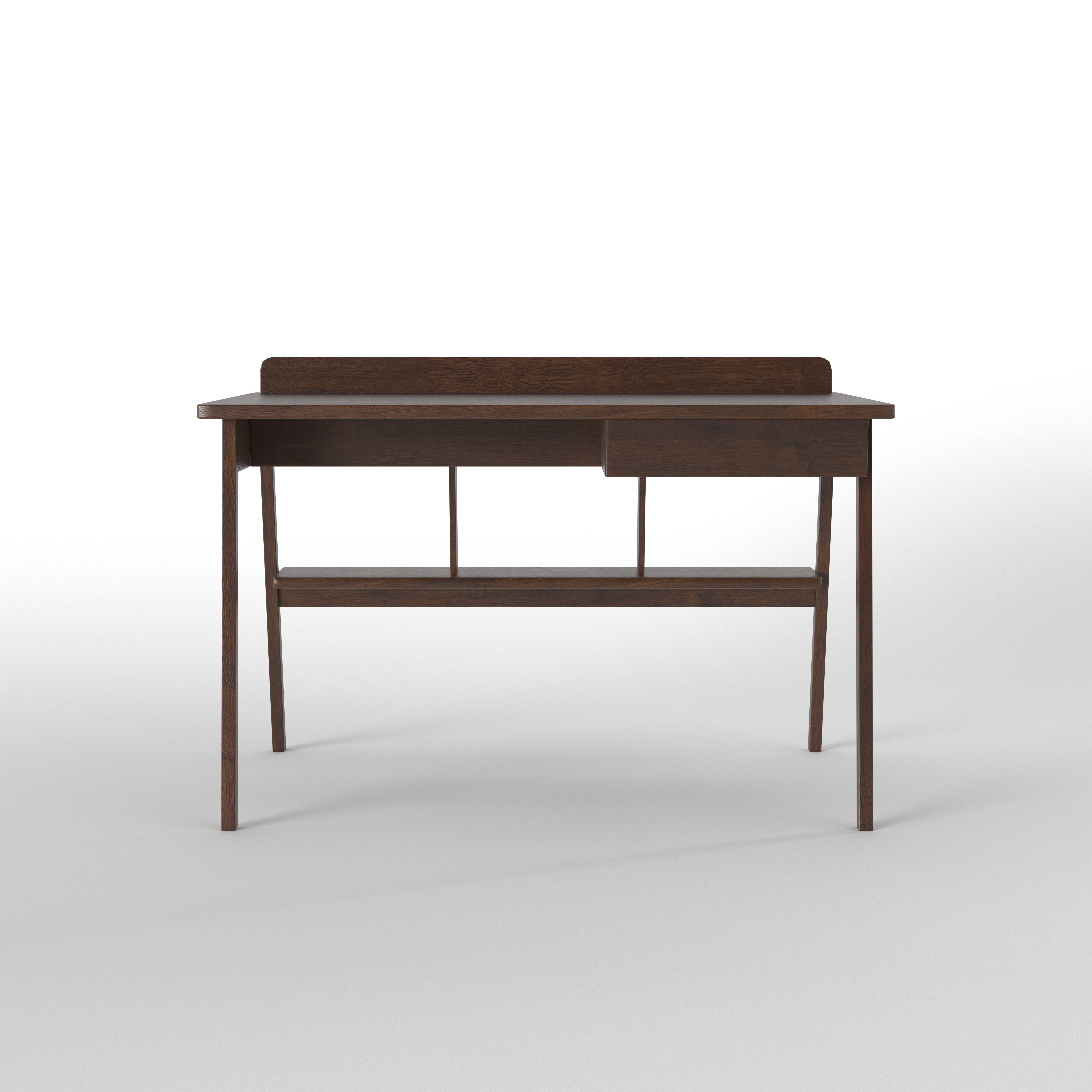 Minimalist Writing Desk with Drawer & Open Support Shelf Study Table