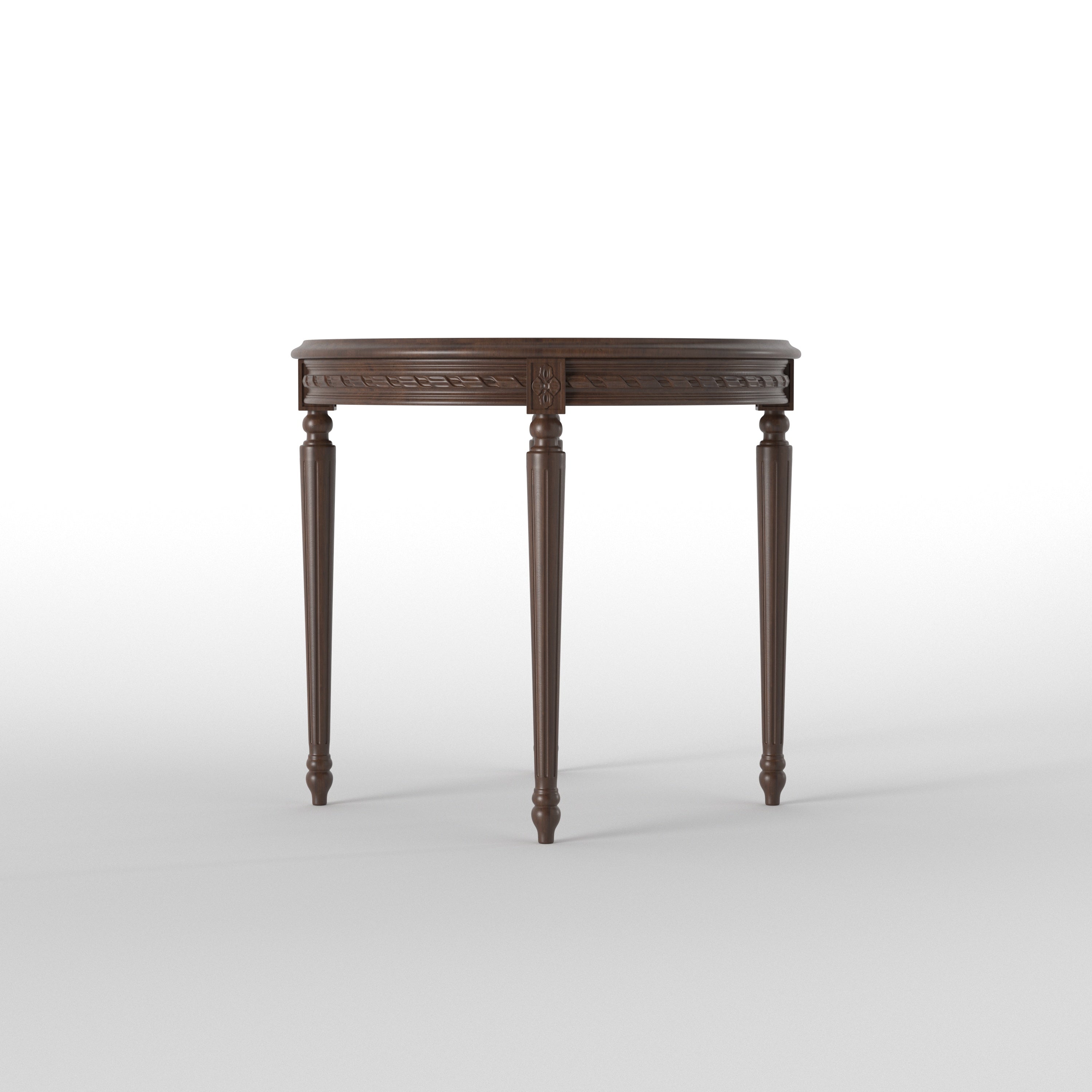 Classic Round Accent Table with Decorative Detailing End Table