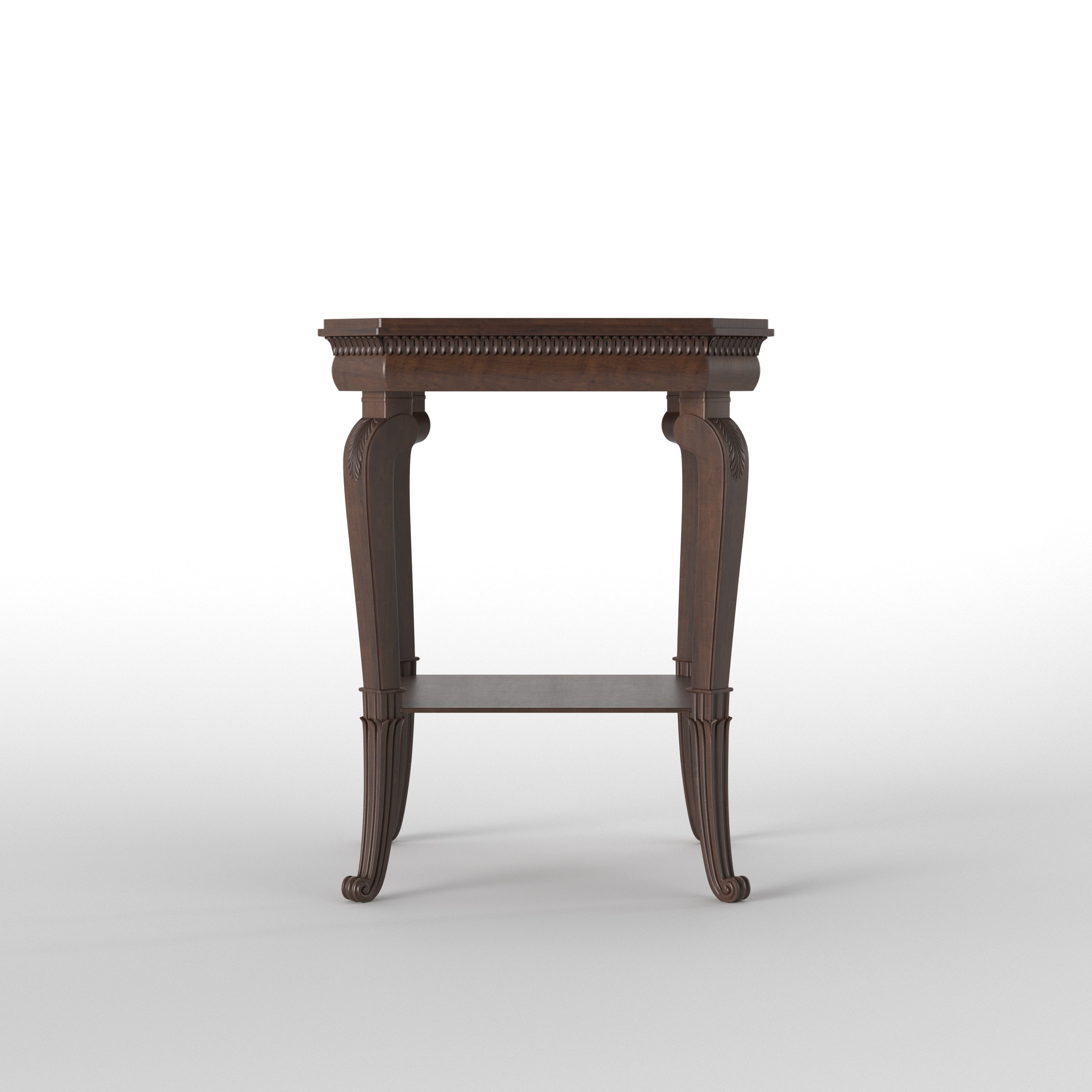 Elegant Hexagonal Accent Side Table with Lower Shelf End Table