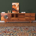 Luxurious Landscape Style Handmade Multistorage Wooden TV Stand Tv stand
