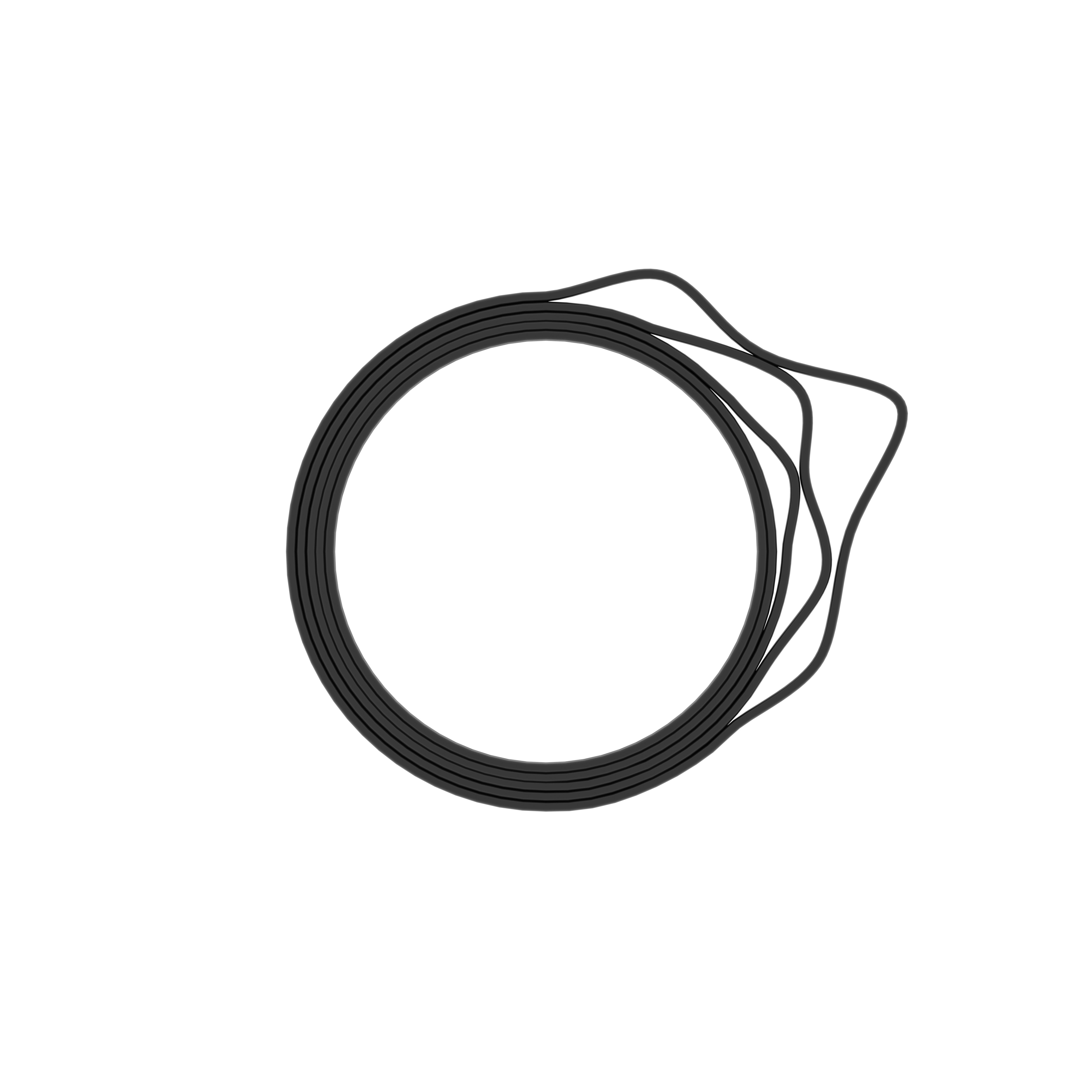 Artistic Round Black Metal Frame Mirror - Contemporary Design Mirror