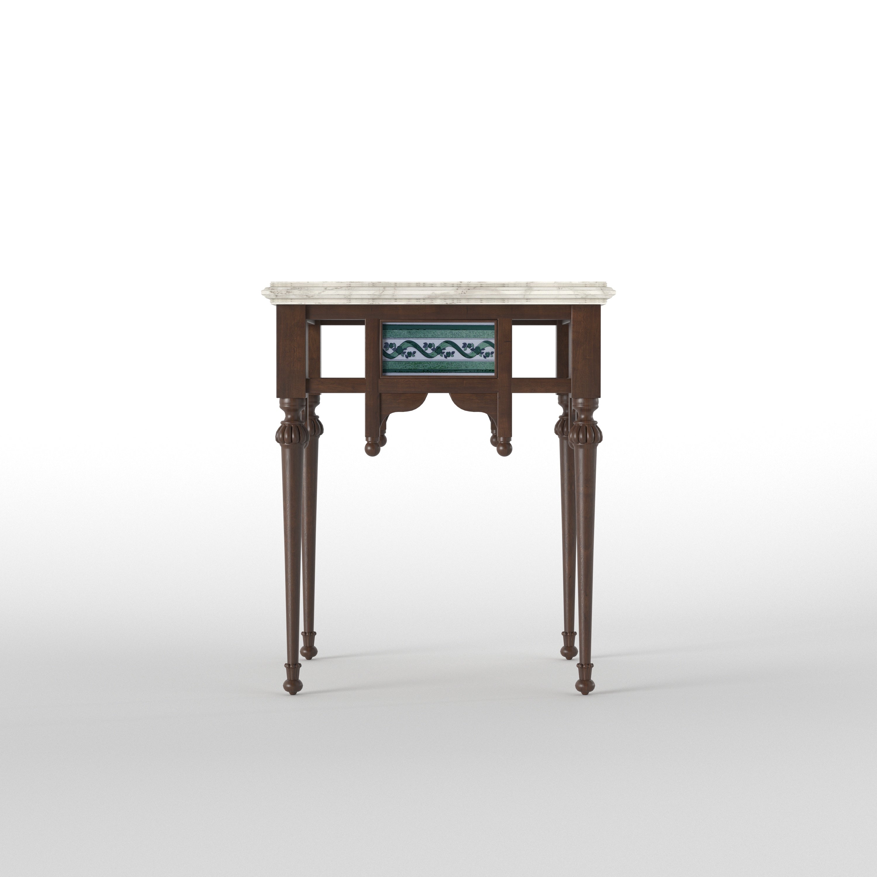 Luxury Accent Table with Decorative Panel Detailing End Table