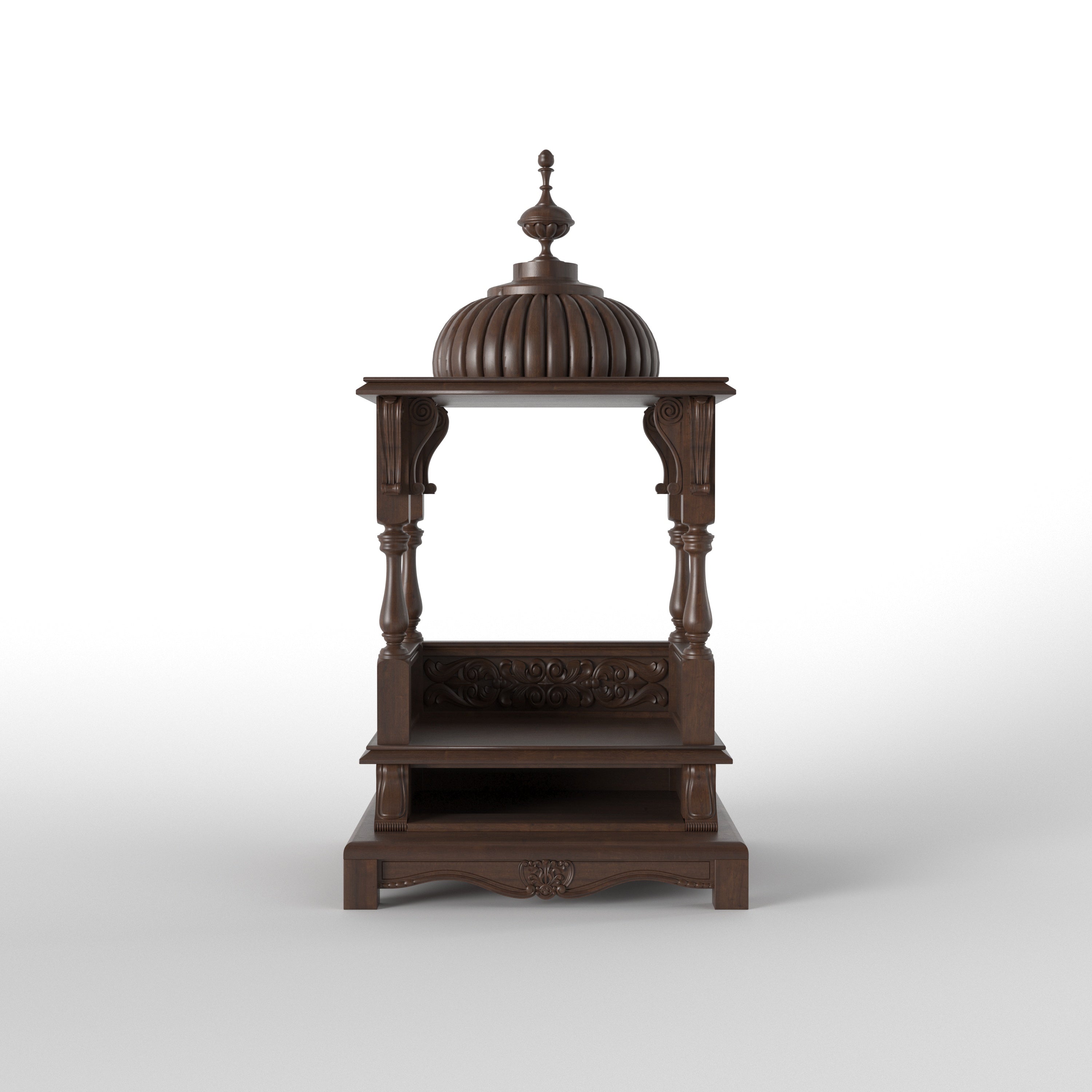 Traditional Dome Style Floor Temple Mandir with Pillars Temple