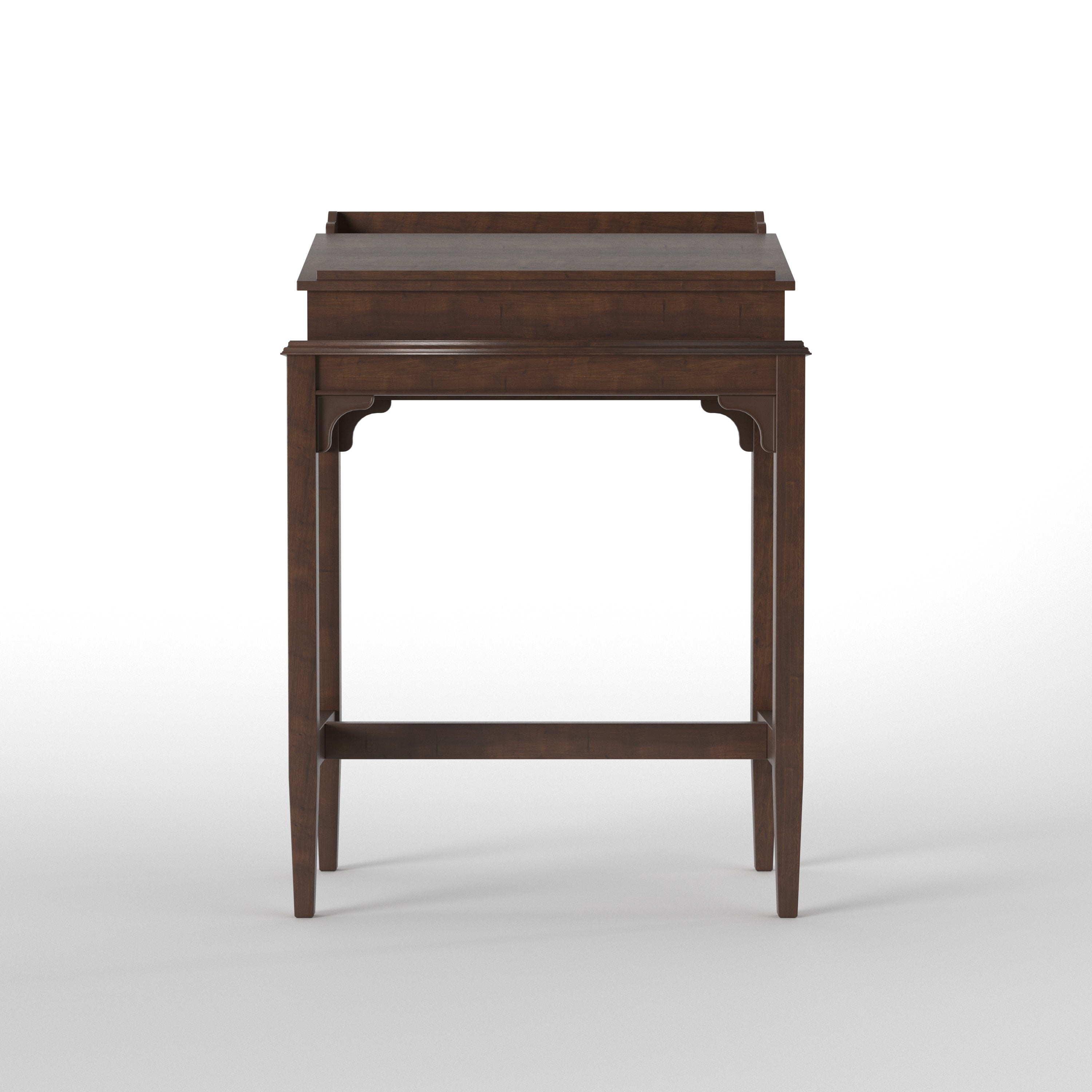 Classic Slant-Top Writing Desk with Side Shelves Study Table