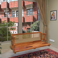 Classic Reversible Cane Back Wooden Handmade Swing for Home Swing