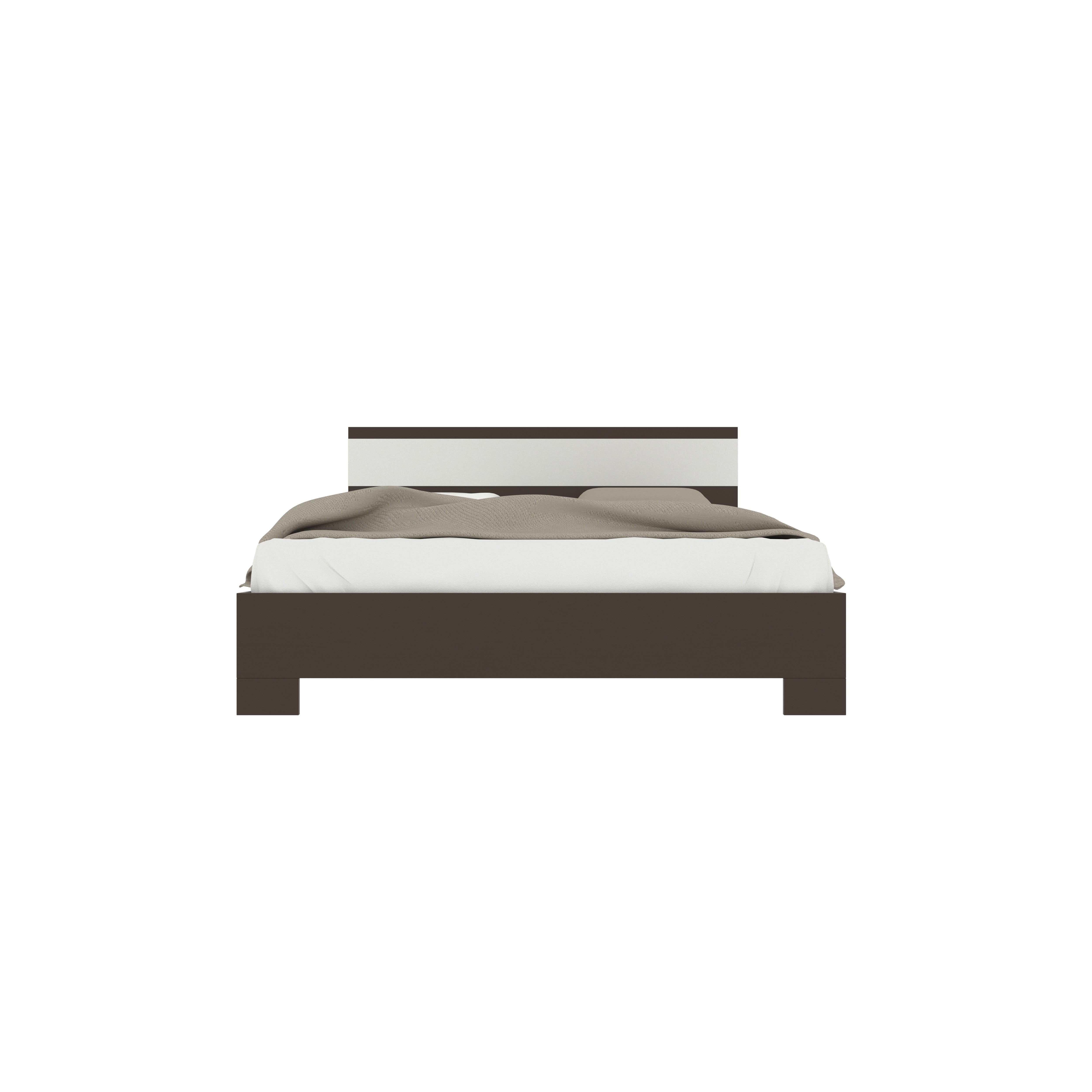 Modern Wooden Bed with Panel Headboard – Sleek and Sturdy Design Bed