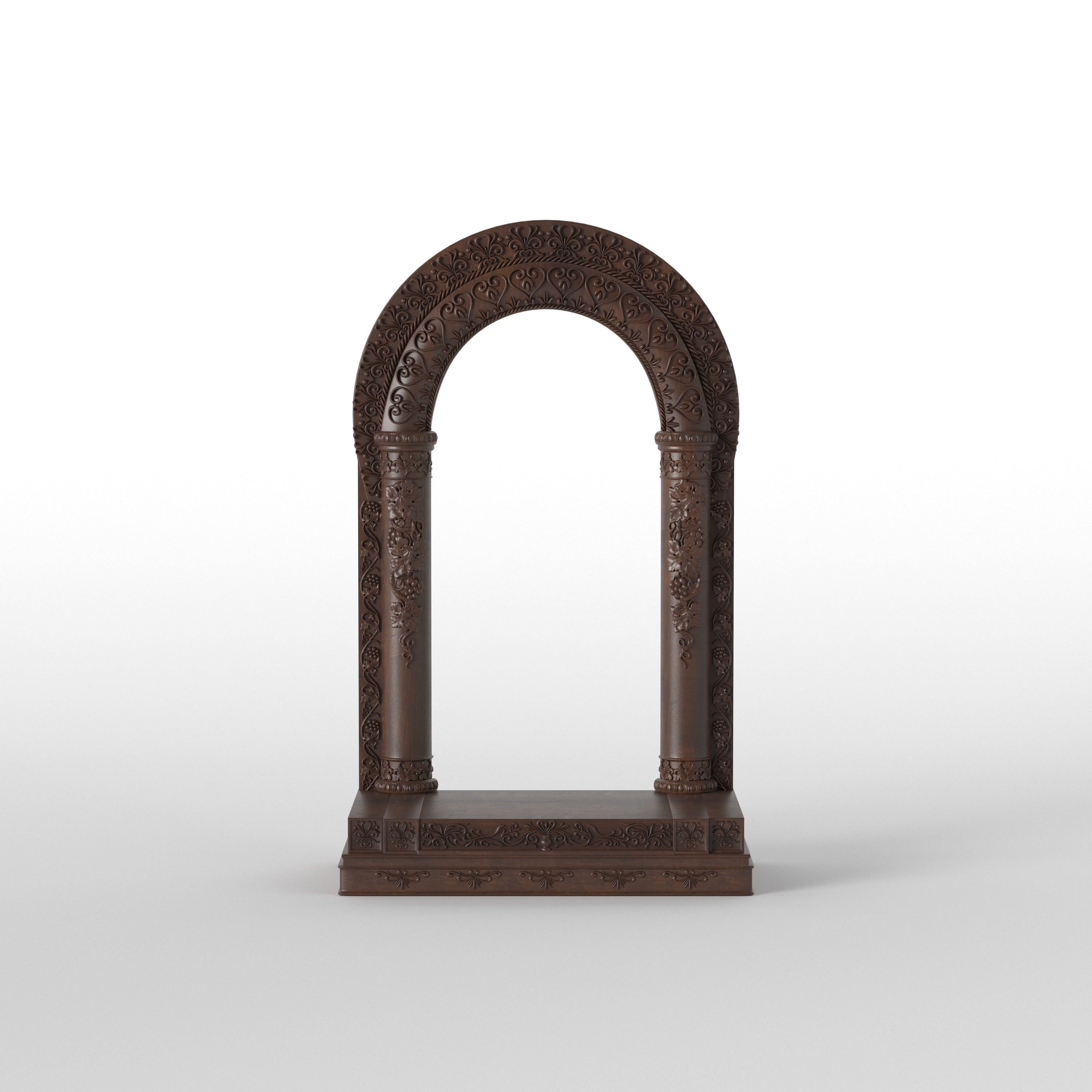 Handcrafted Wall Mounted Temple Arch with Intricate Carving Temple