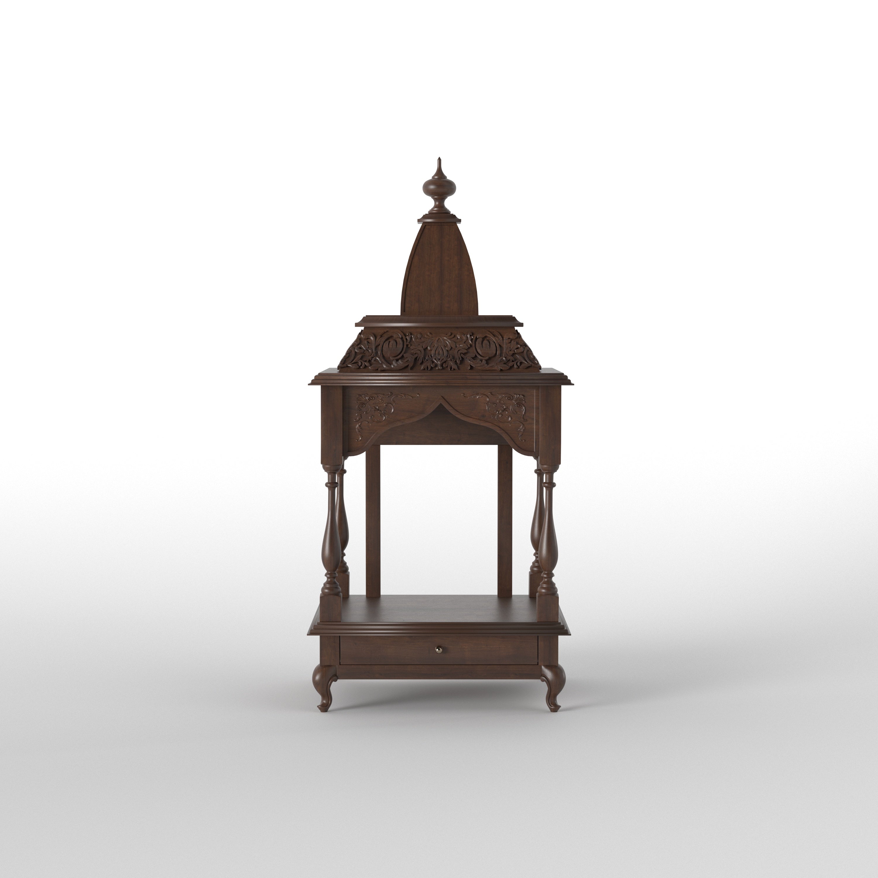 Luxury Tabletop Temple Mandir with Ornamental Dome Design Temple
