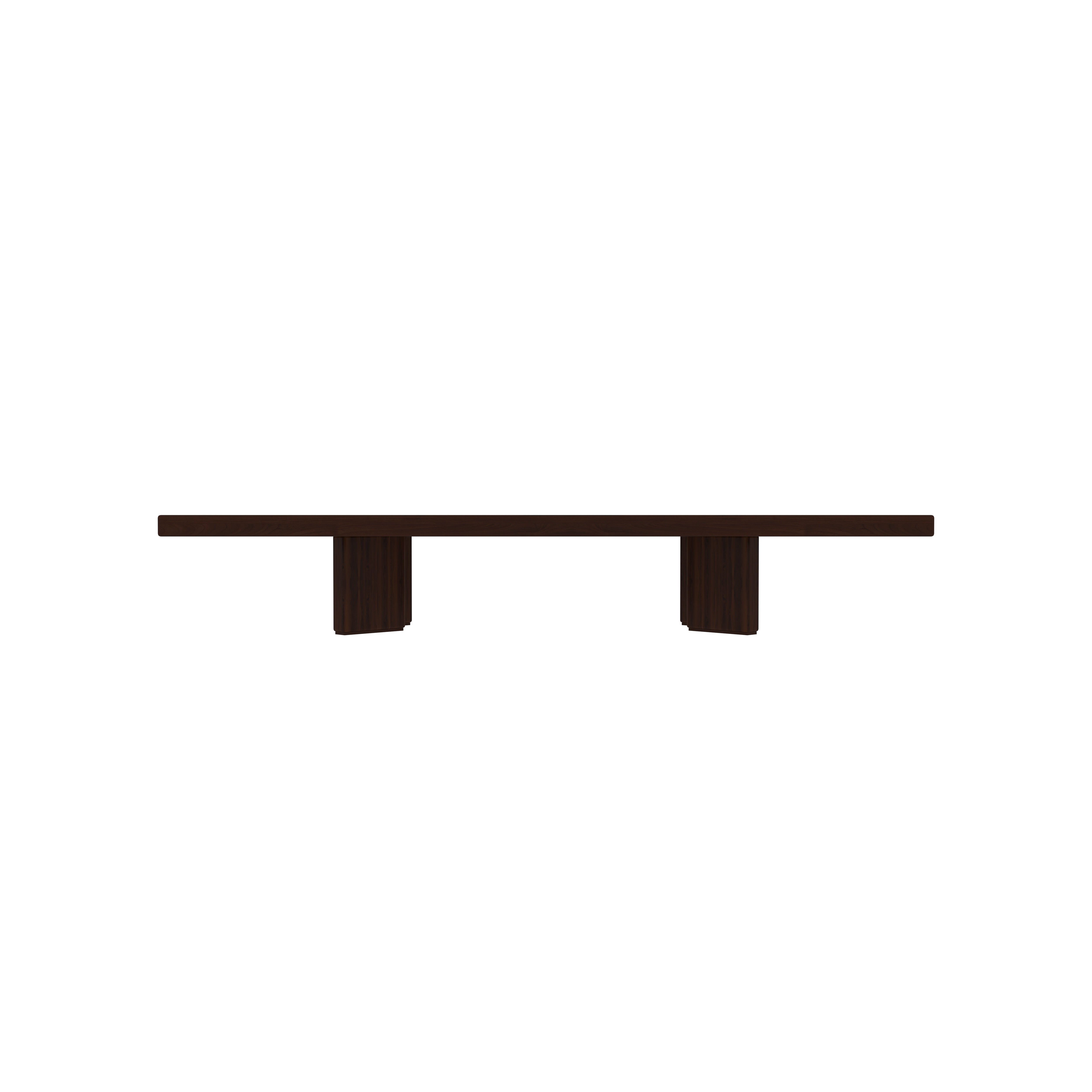 Minimalist Wooden Floor Dining Table with Neutral Cushions & Modern Decor Dining Set