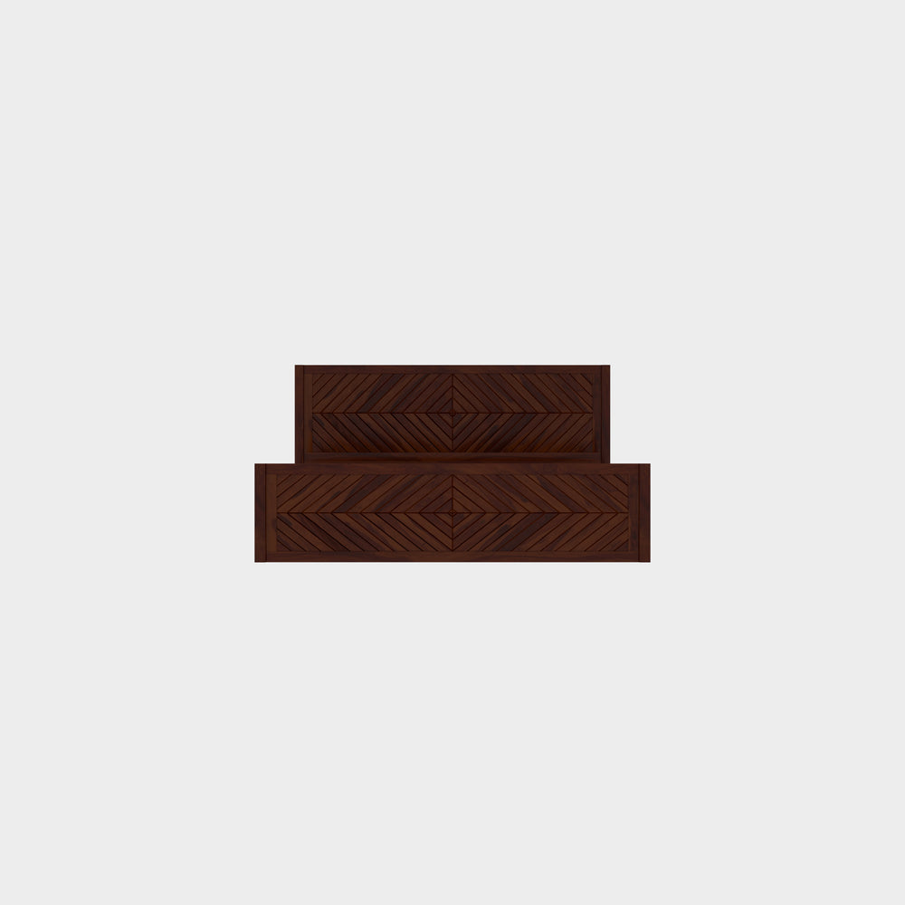 Scandinavian Solid Wood King Storage Bed