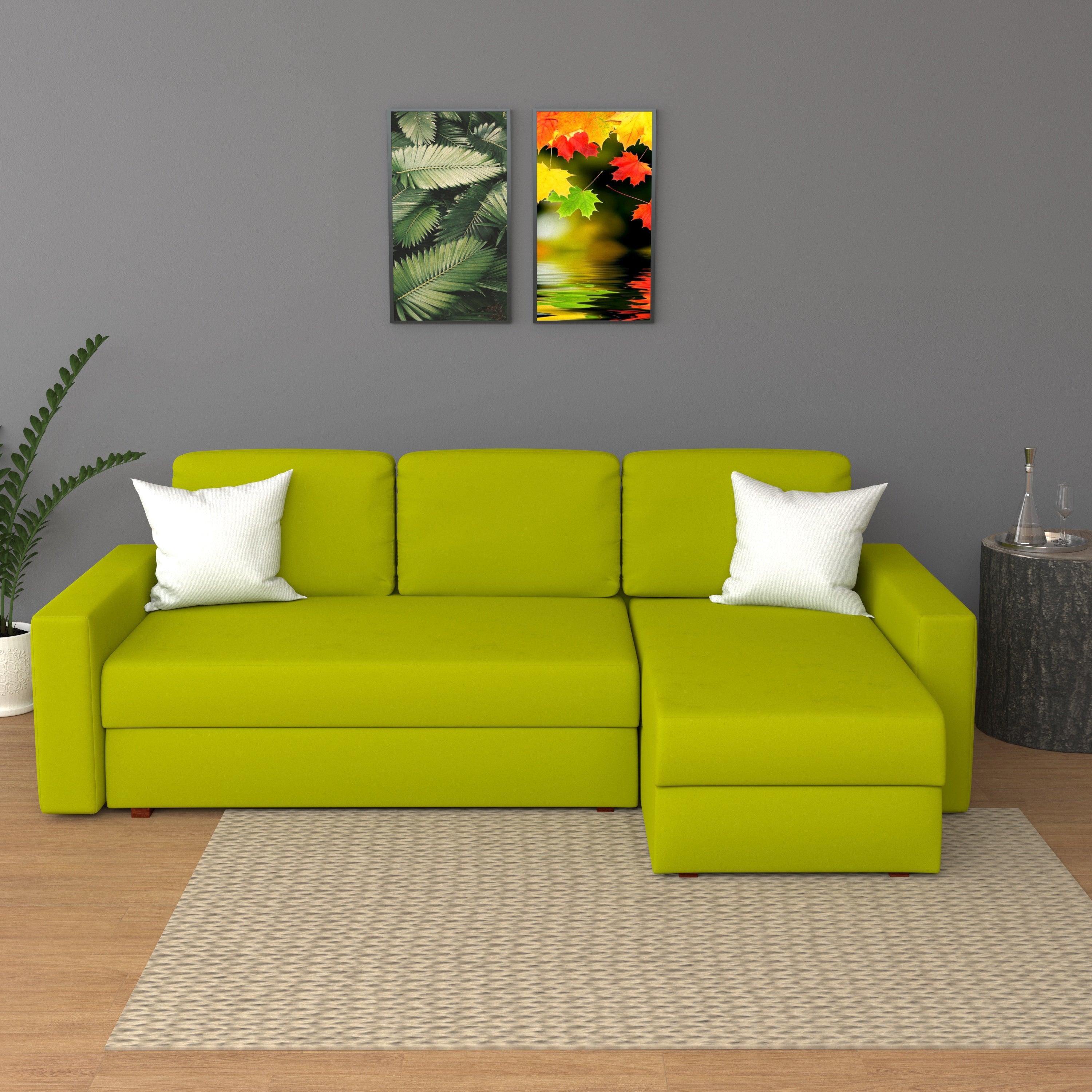 Modern Colter Pastel Coloured with Premium Comfort L Shaped 3 Seater Sofa Set for Home Sofa