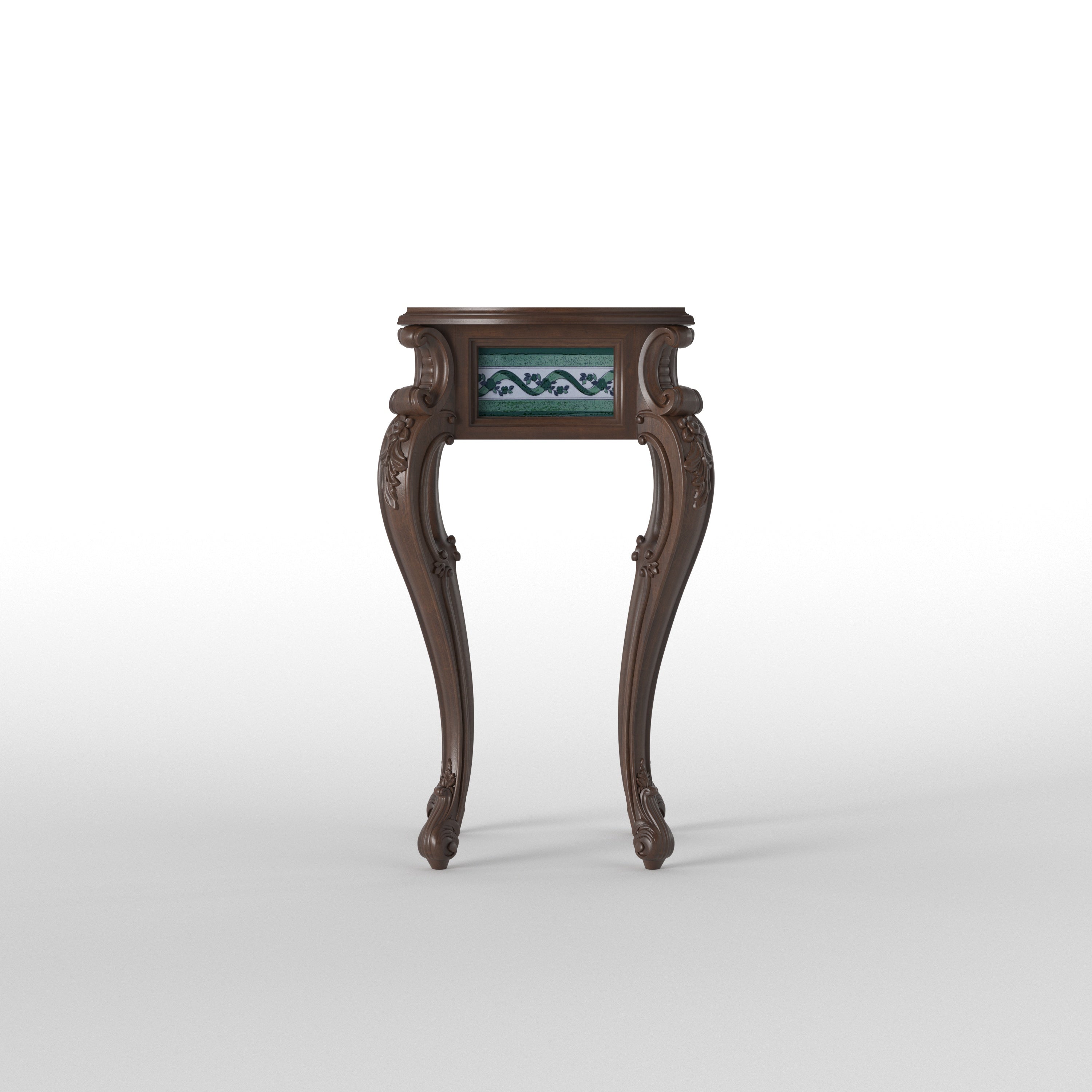 Royal Tile Inlay Accent Table End Table