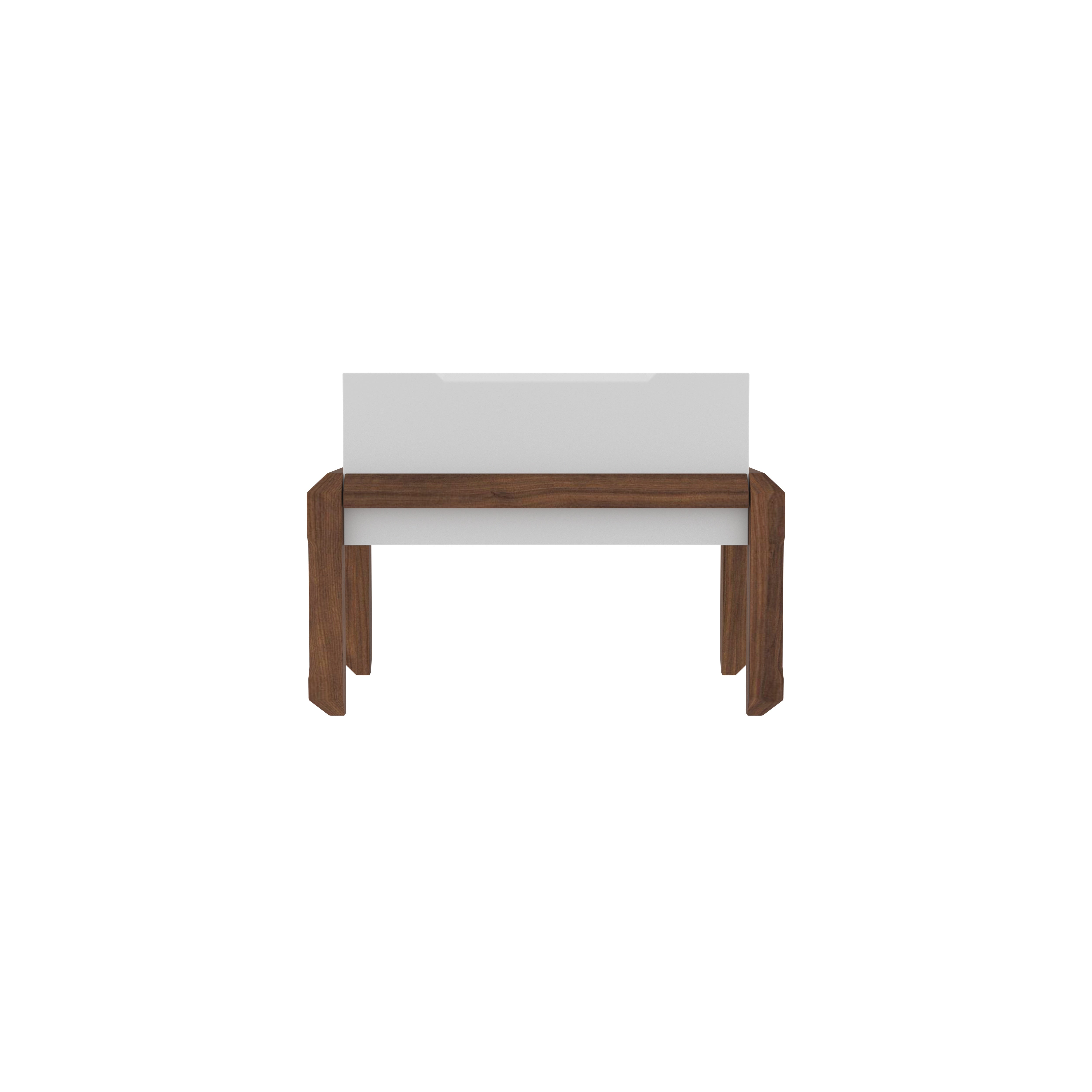 Scandinavian Style Single Drawer Bedside Table with Rounded Edges Bedside
