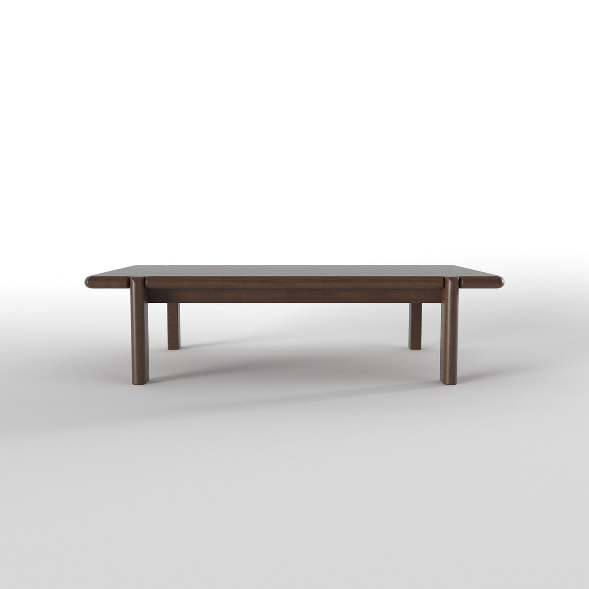 Solid-Profile Rectangular Dining Table with Framed Upholstered Chairs Japanese Dining Set