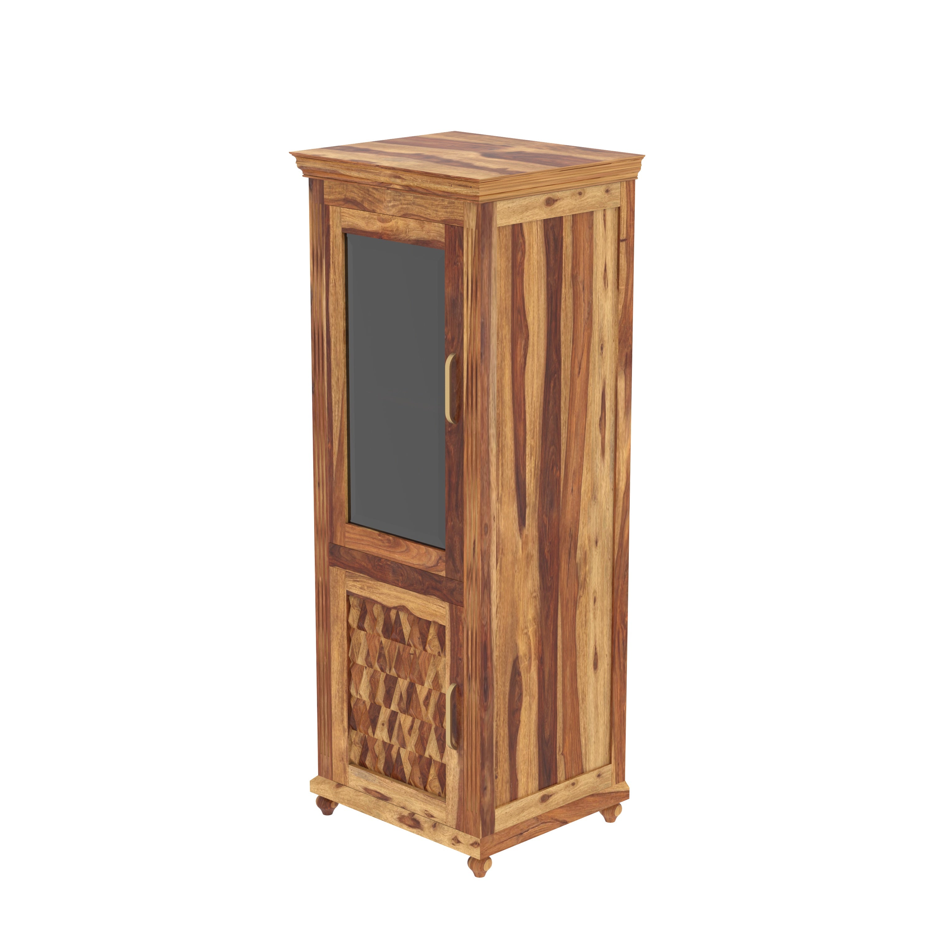 Elegant Classic Sheesham Finished Wooden Handmade Storage Cabinet Cupboard