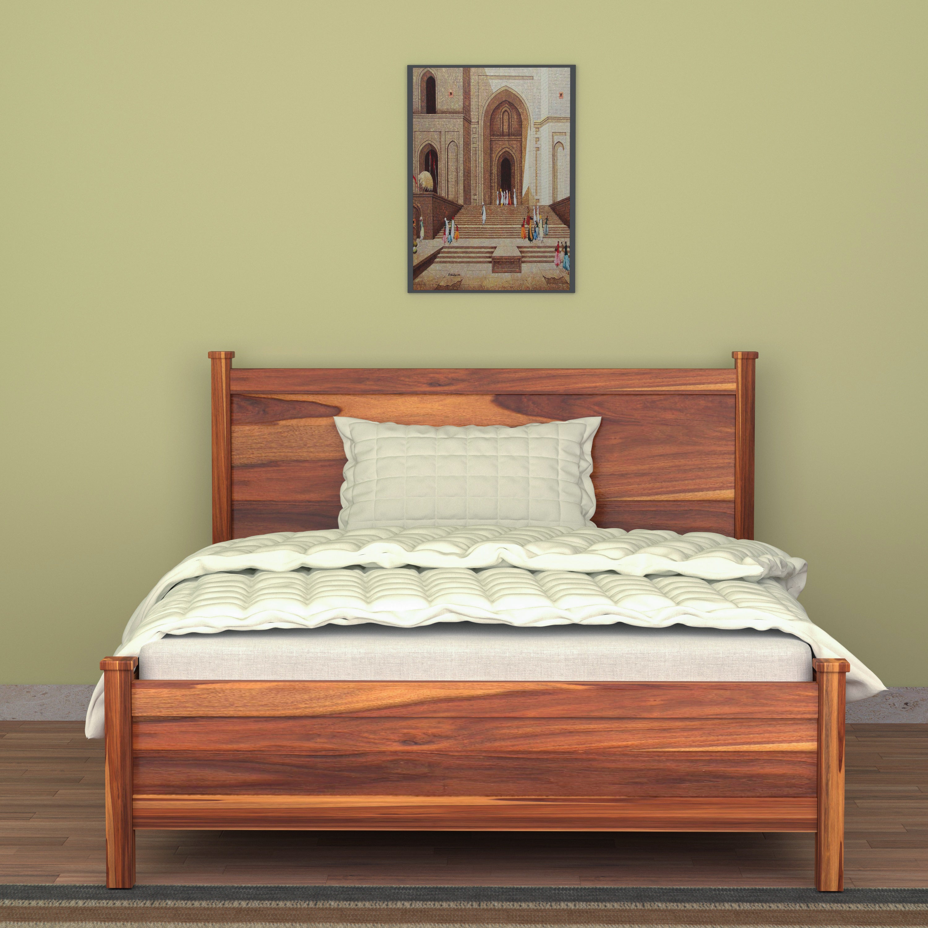 Montage Glint Finished Premium Handmade Wooden Bed for Home Bed