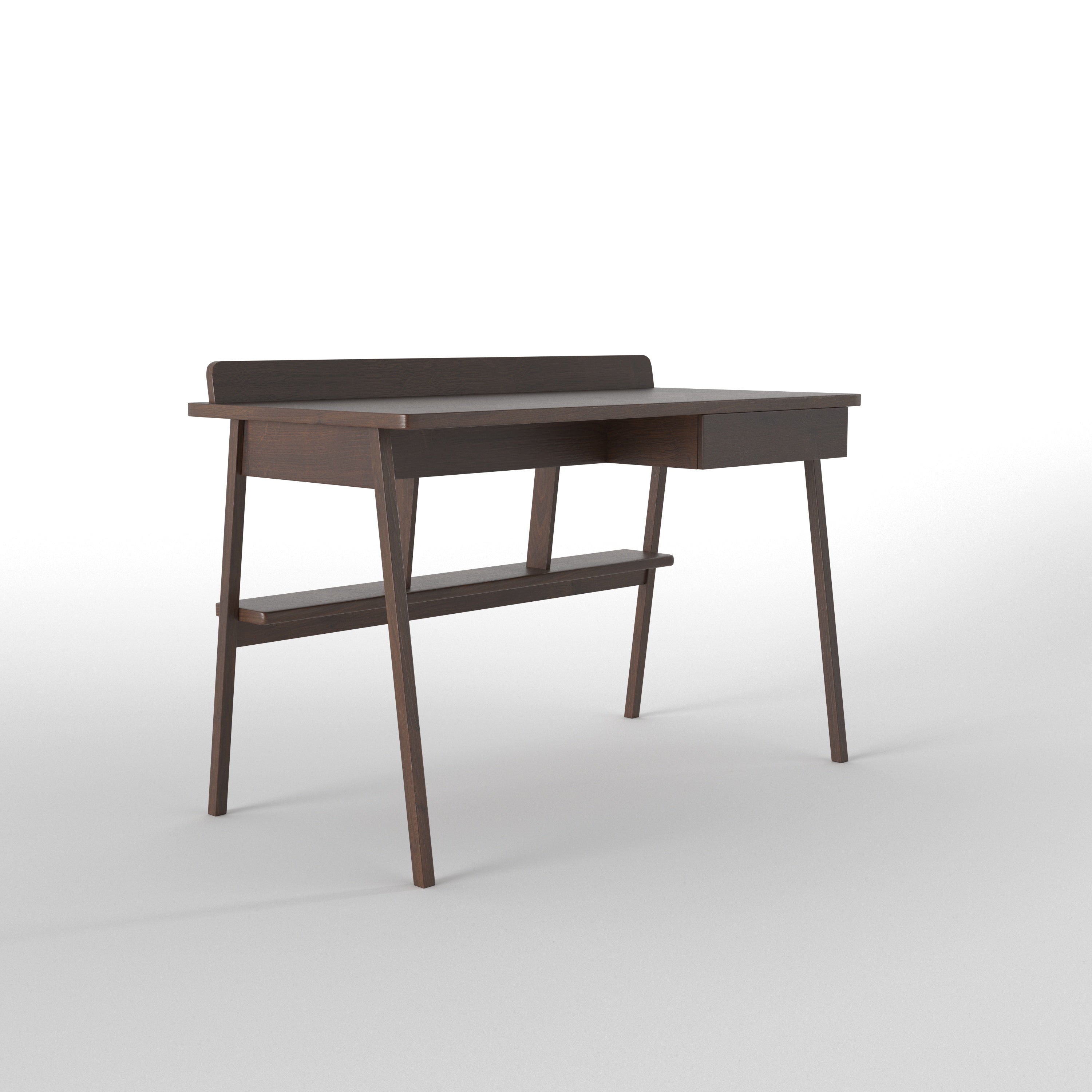 Minimalist Writing Desk with Drawer & Open Support Shelf Study Table
