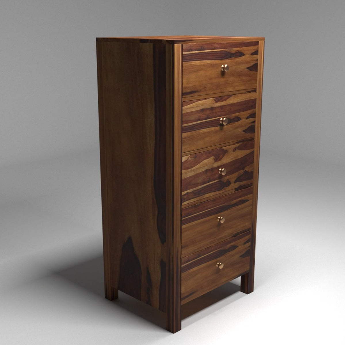 Elegant Solid Five-Drawer Sheesham Chest for Timeless Storage Solutions Drawer's Chest