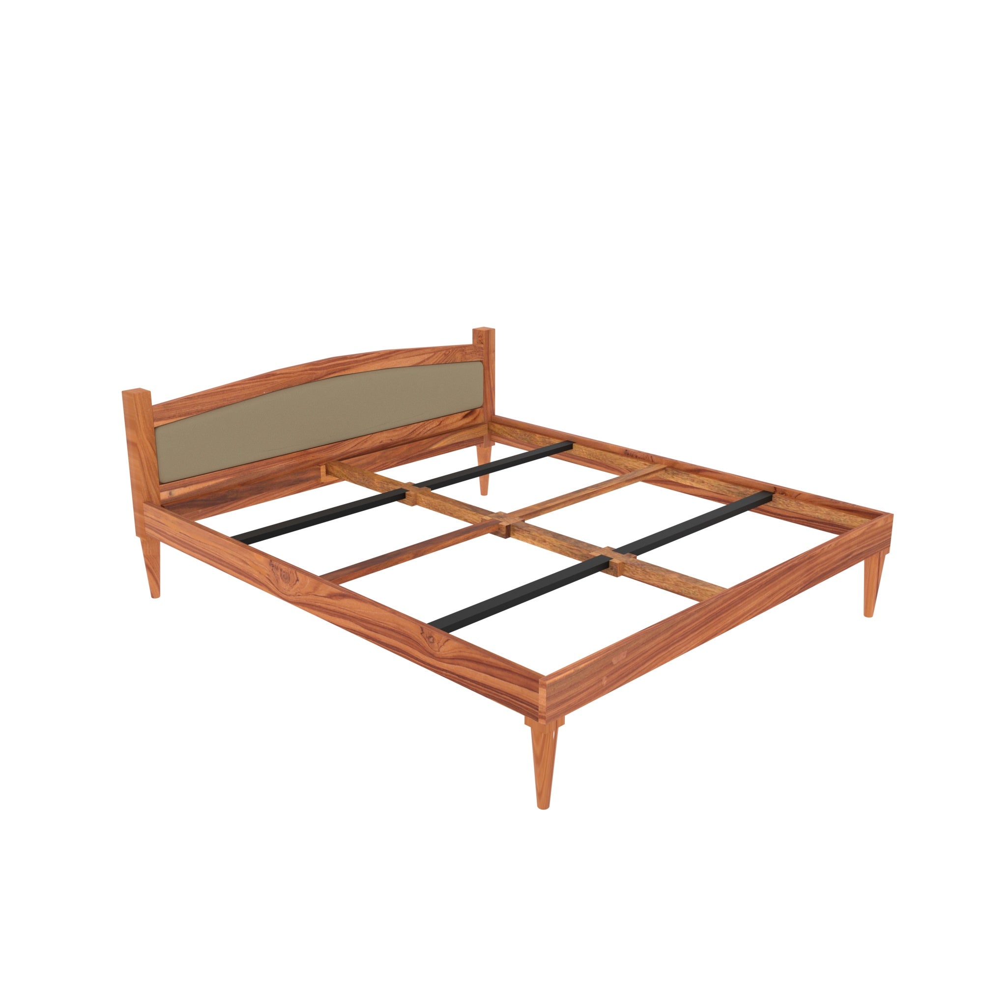 Solid wood Upholstered Bed (Teak wood) Bed