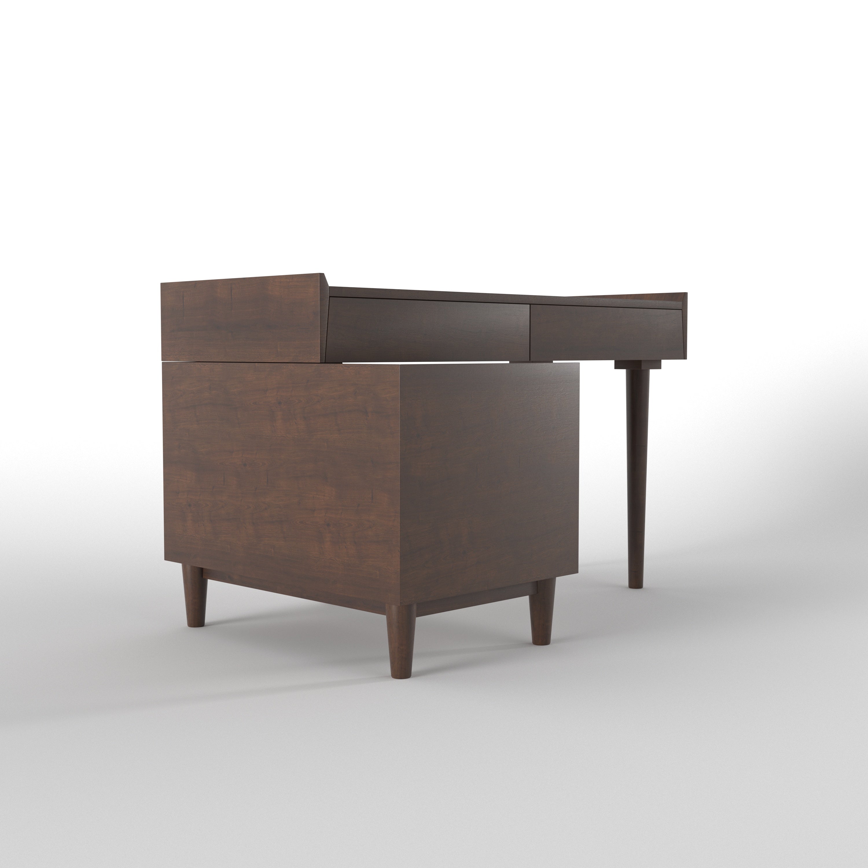 Minimalist Writing Desk with Integrated Storage Cabinet Study Table