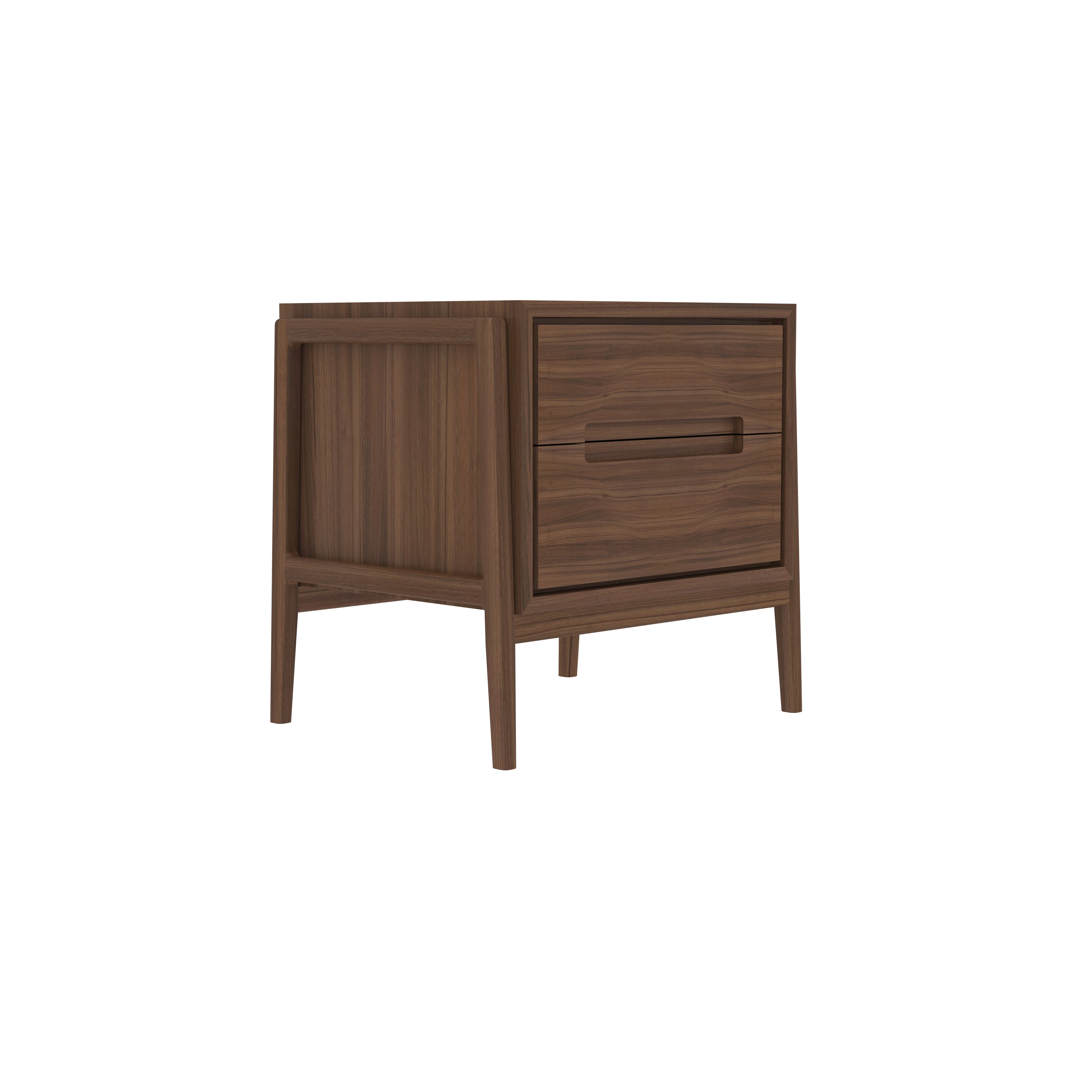Modern Floating Bedside Table with Single Drawer and Open Shelf Bedside