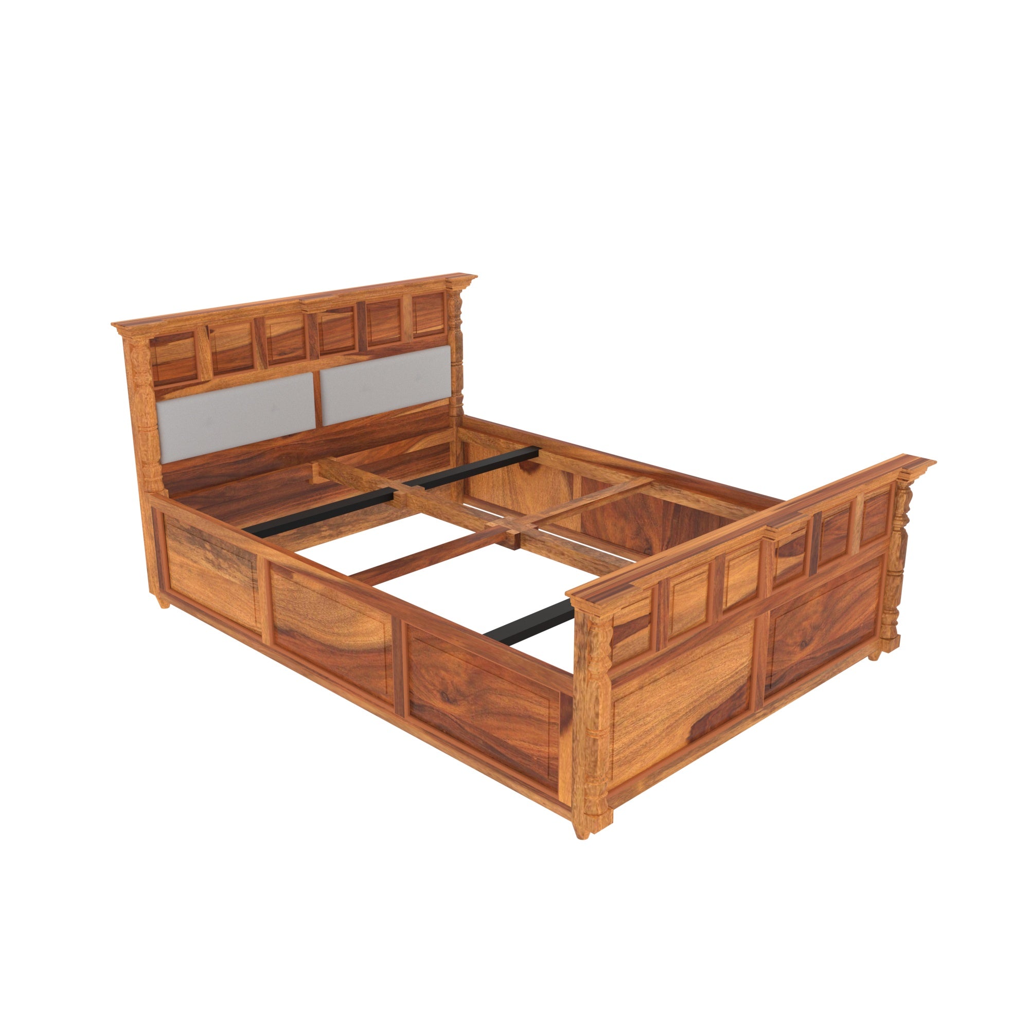 Traditional Linear Double Bed Bed