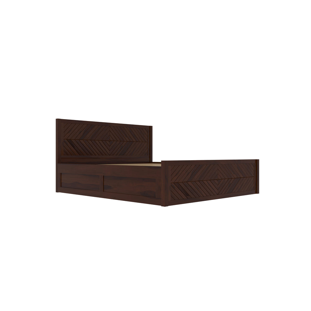 Scandinavian Contemporary Wooden Storage Bed