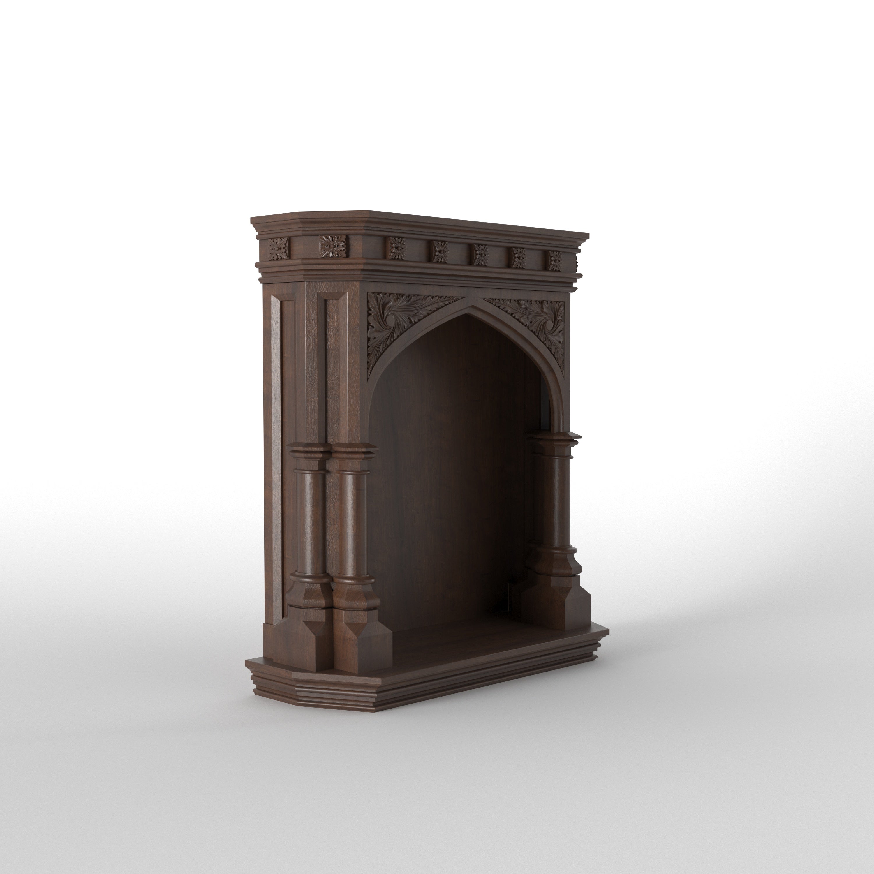 Traditional Temple Mandir Unit with Ornamental Arch Design Temple