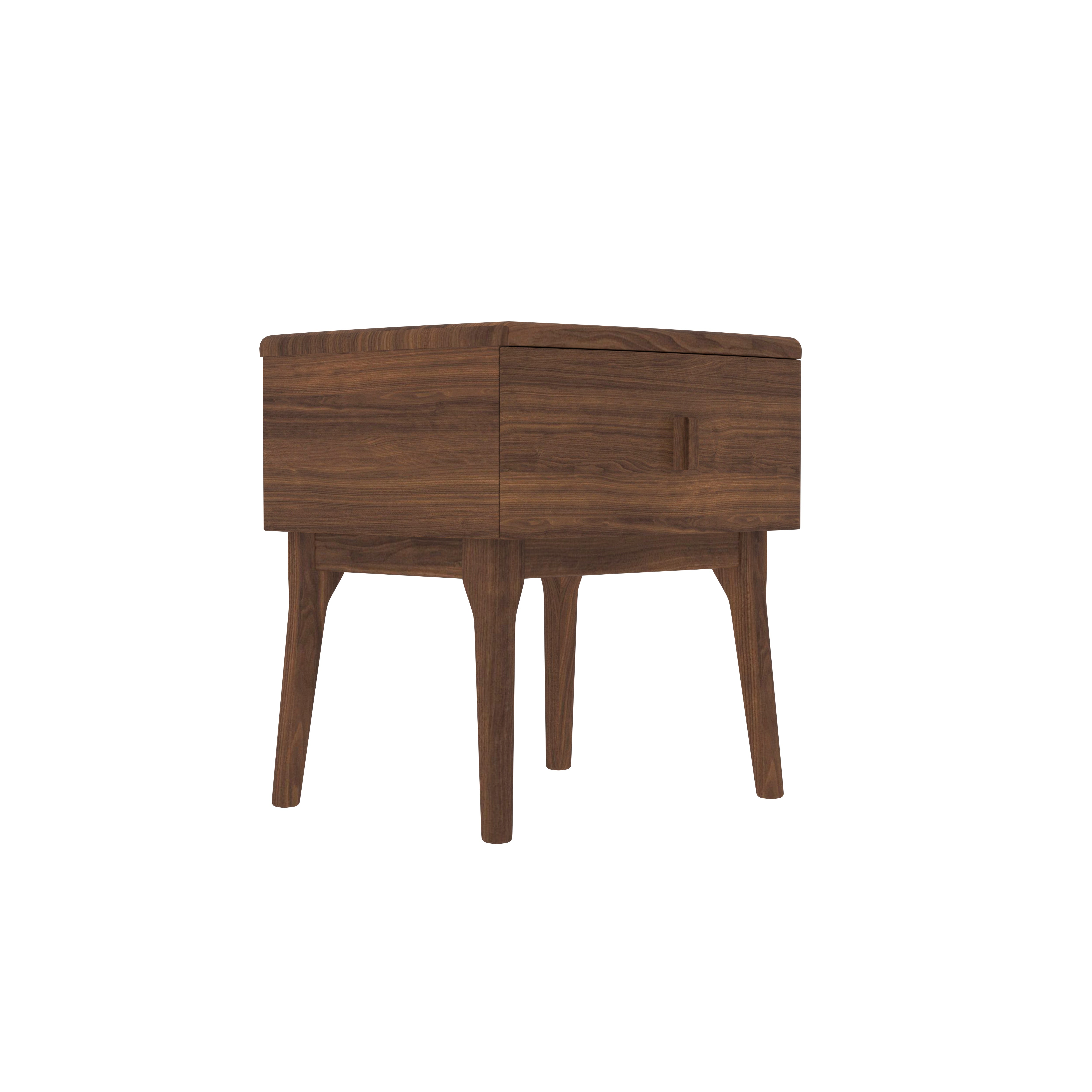 Contemporary Single Drawer Bedside Table with Clean Lines Bedside