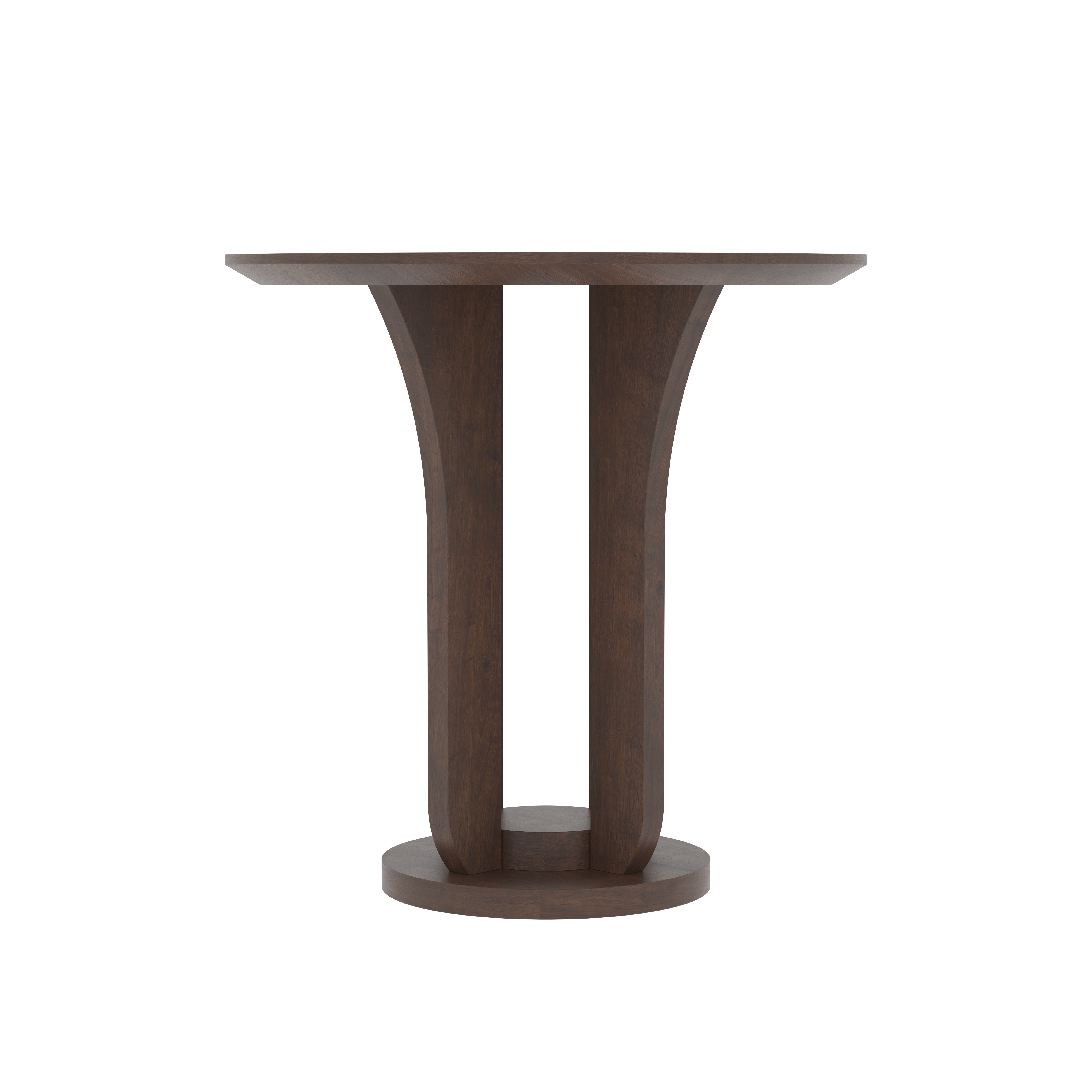 Round Side Table with Curved Pillar Base End Table