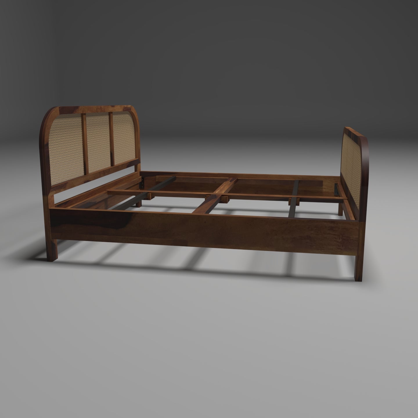 Sheesham curved arch solid wood king size bed Bed