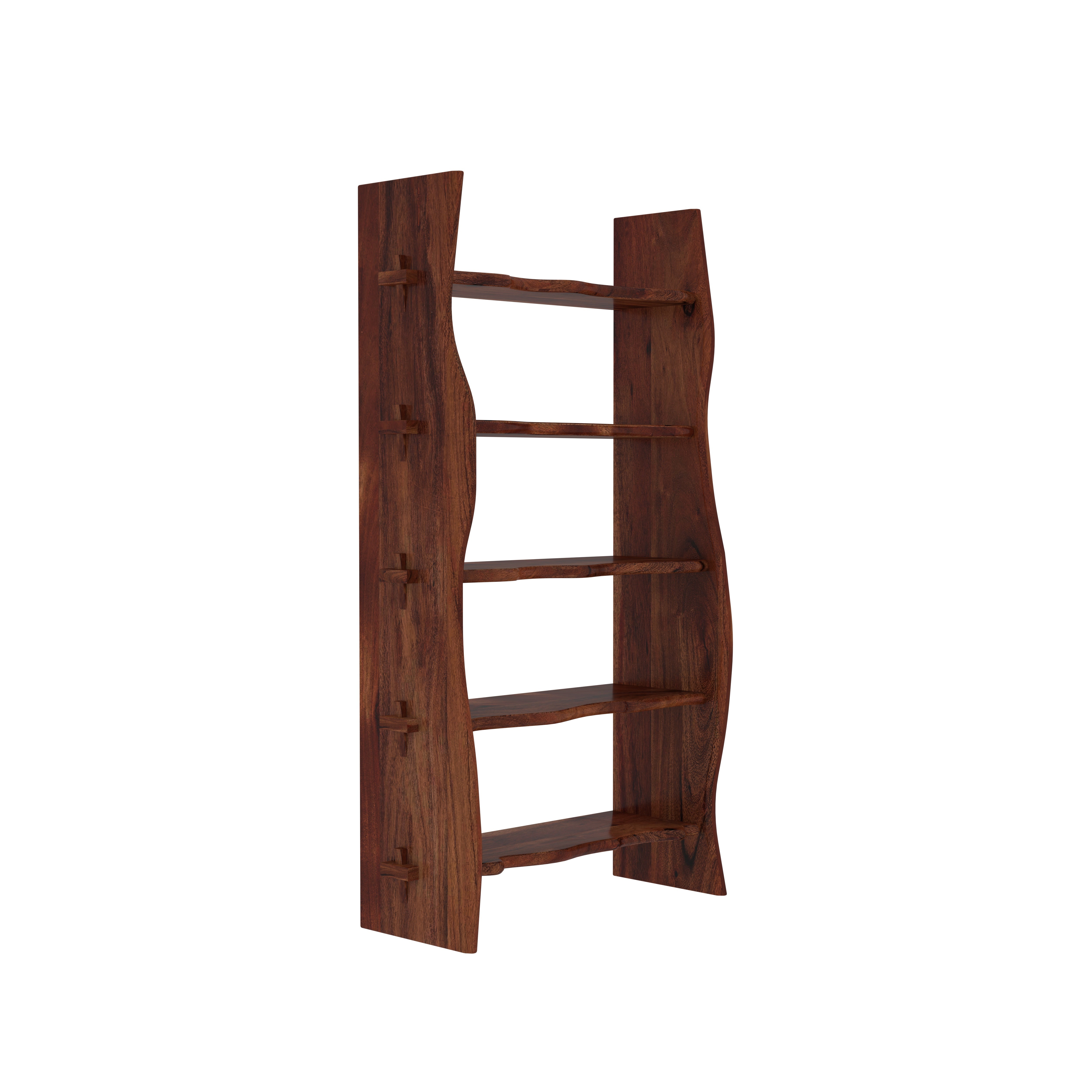 Ladder-Style Bookshelf with Five Tiers Book Rack