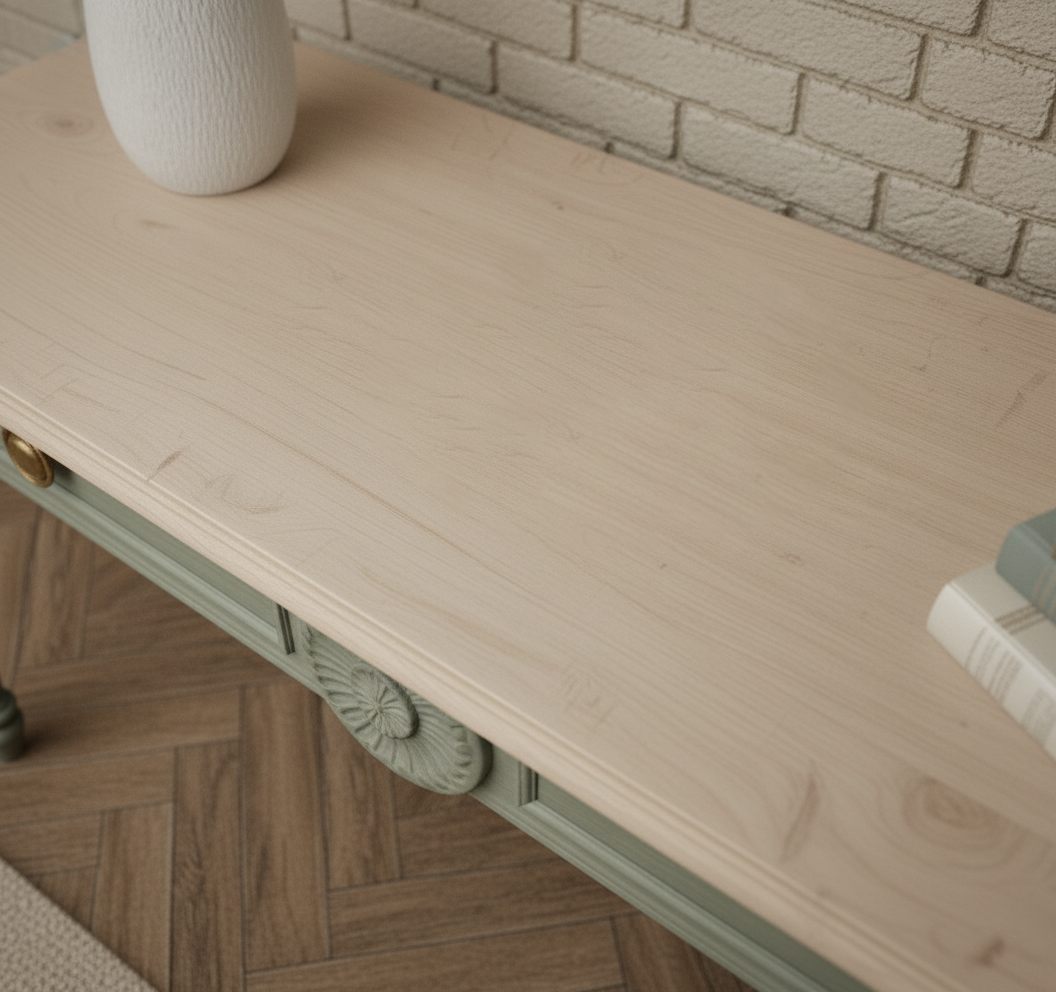 Elegant Carved Wooden Console Table with Drawers Console Table