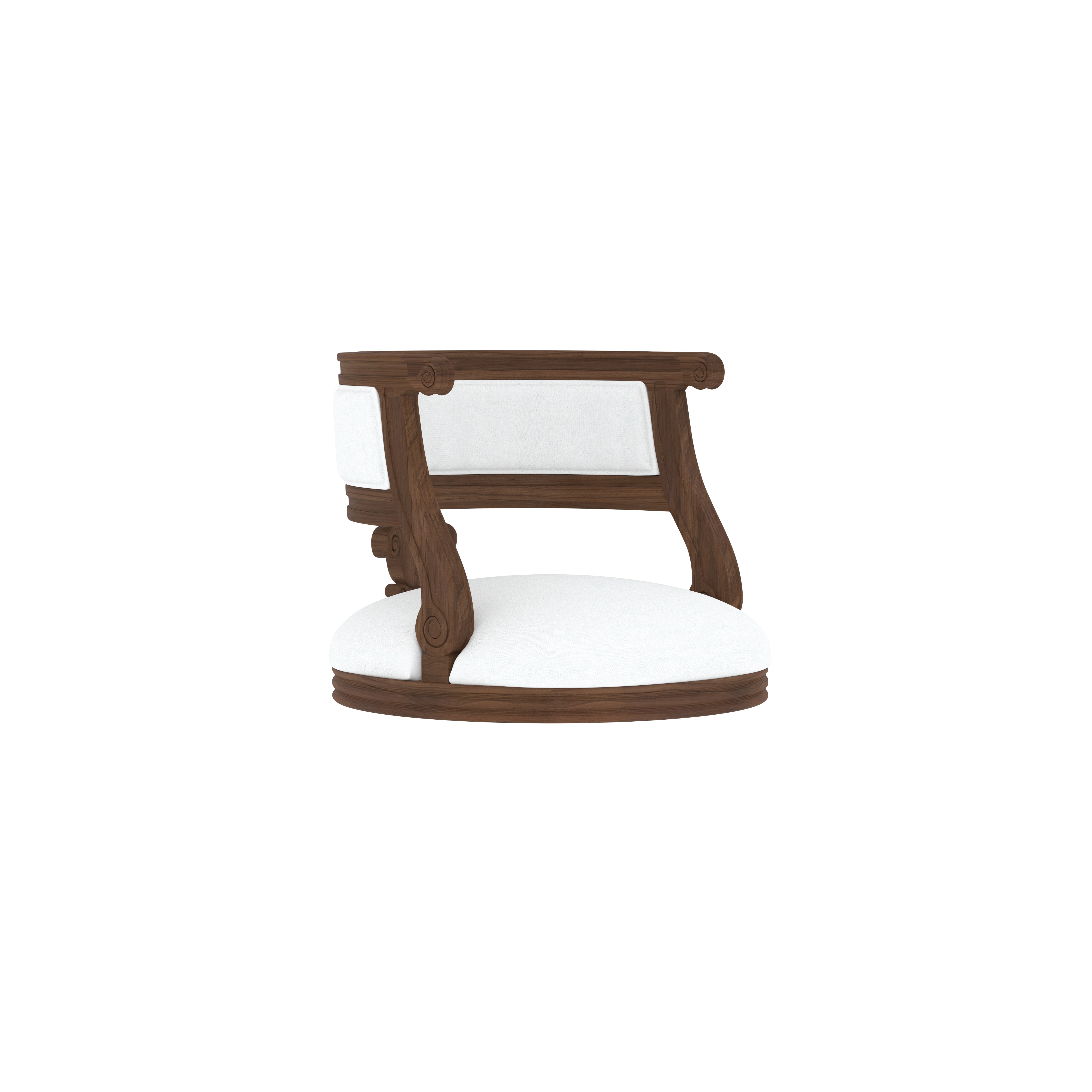 Handcrafted Low-Height Dining Set - Marble Top Table with Cushioned Floor Seating (4 Seater) Dining Set
