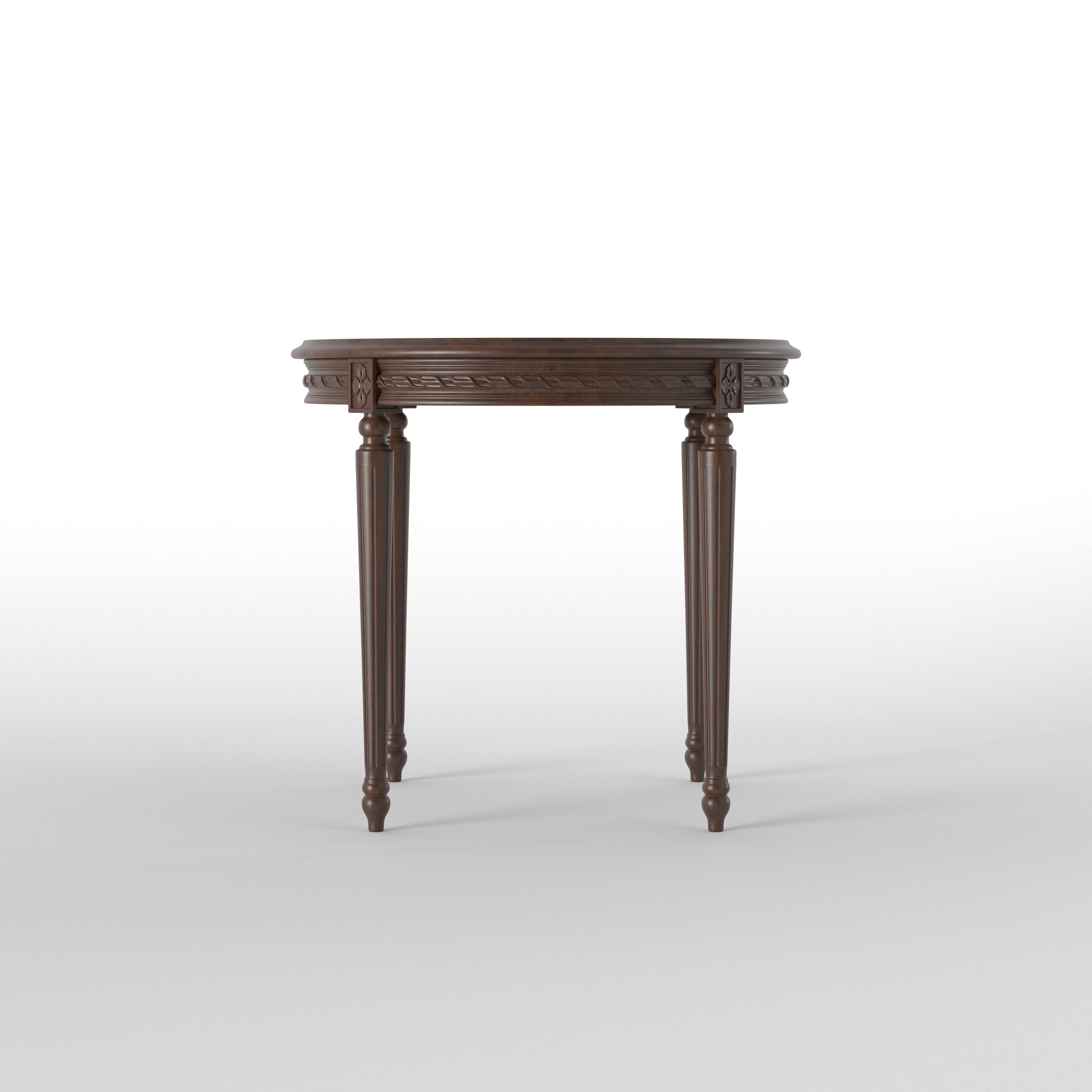 Classic Round Accent Table with Decorative Detailing End Table