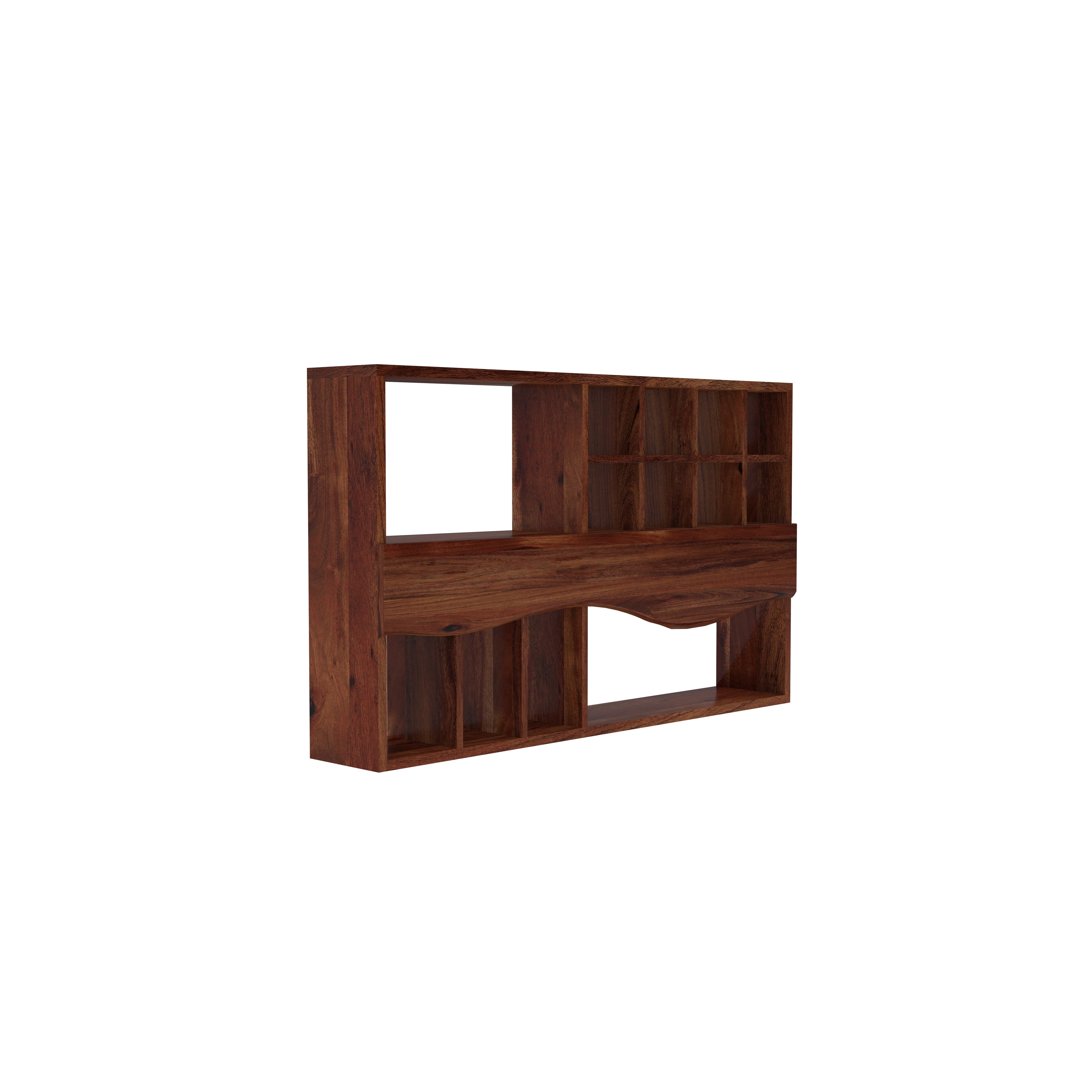 Wall-Mounted Shelf with Mixed Compartments & Divider Wall Rack