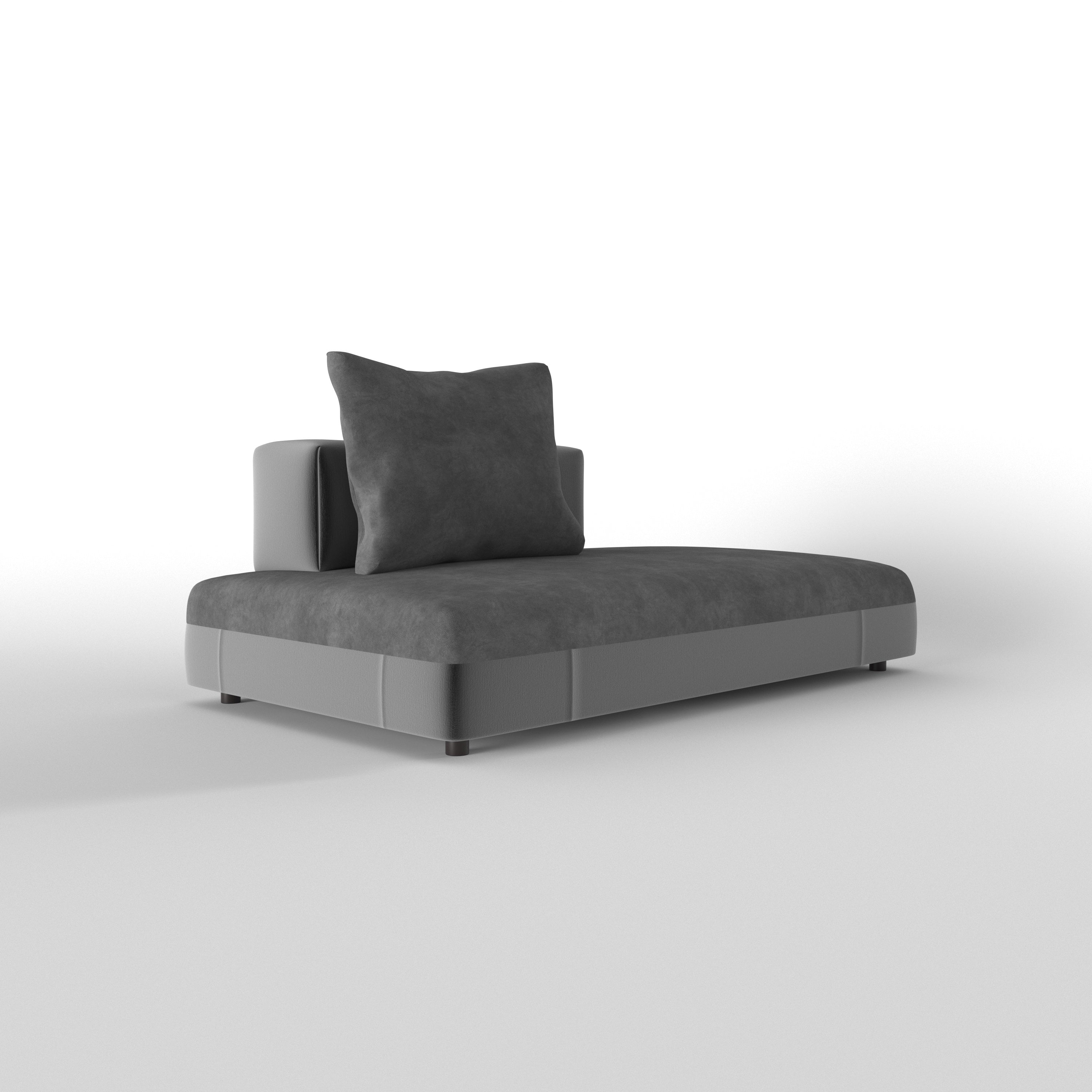 Modern Armless Lounge Chaise Sofa Sofa cum bed