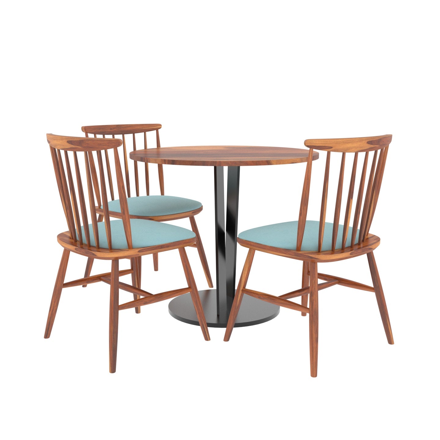 Modern Melodious Three Chair Wooden Complete Dining Set Dining Set