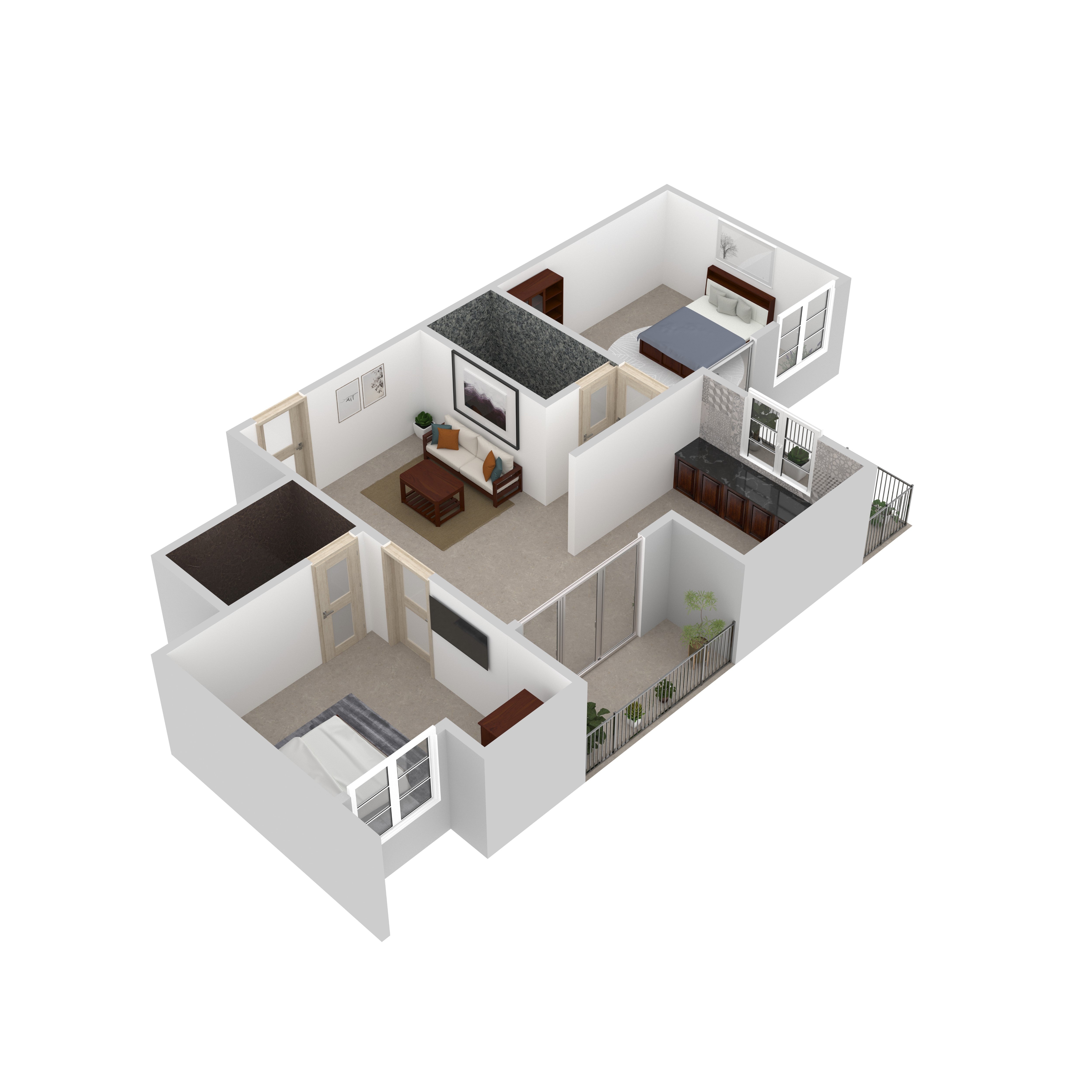Cassius Furniture Room Set Flat Set