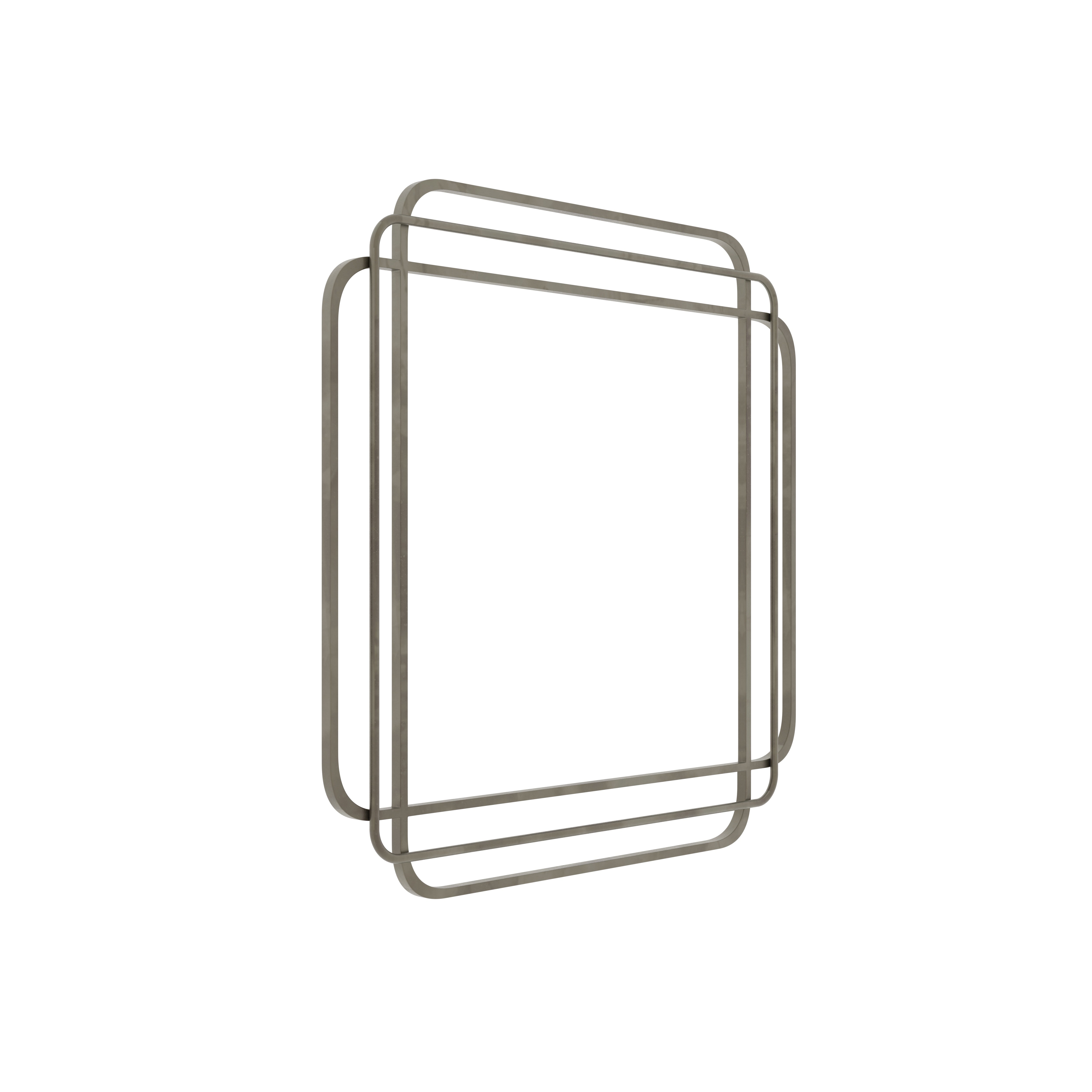 Square Metal Frame Mirror with Rounded Corners Mirror