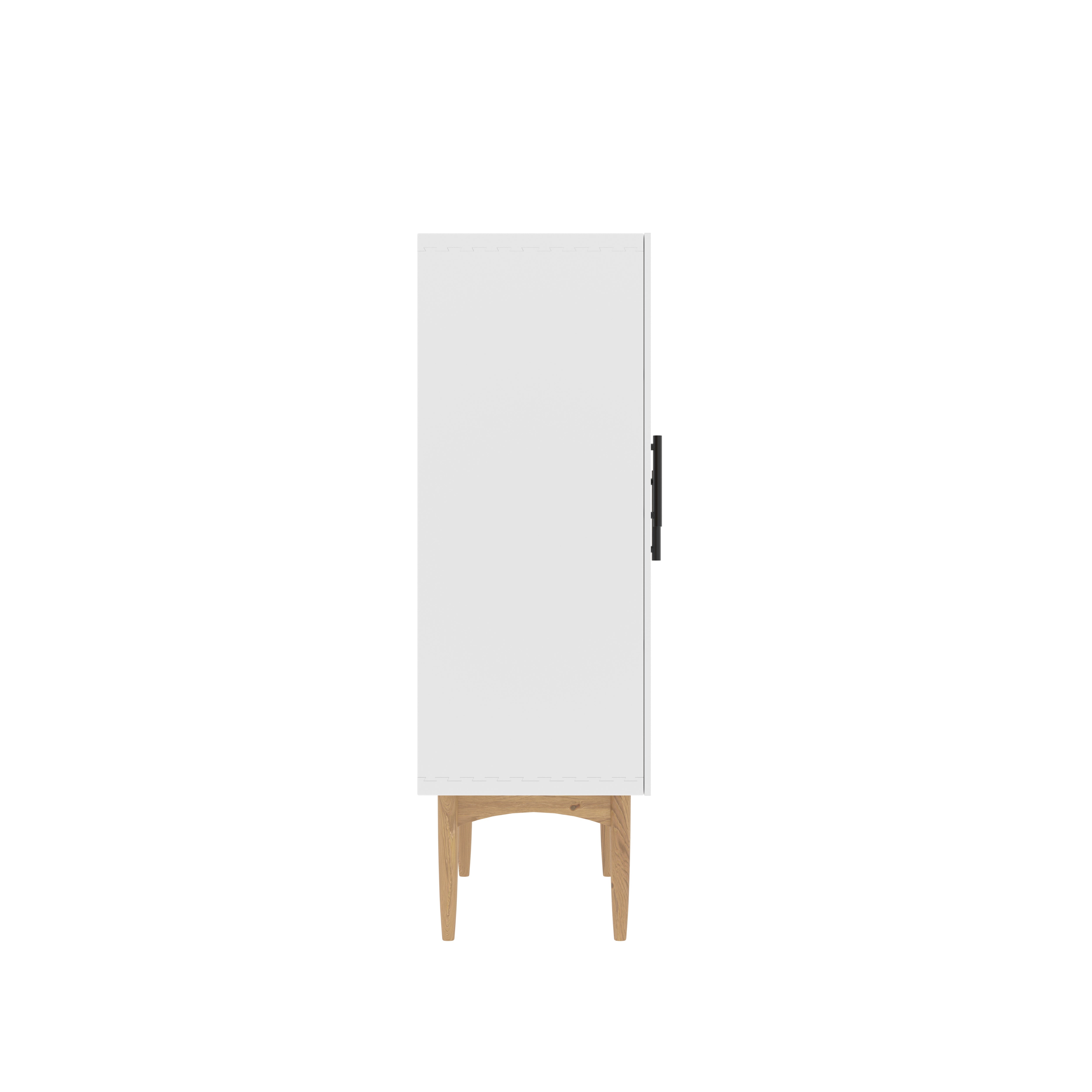 Oslo Mid-Century Cabinet with Cane Panels Wardrobe