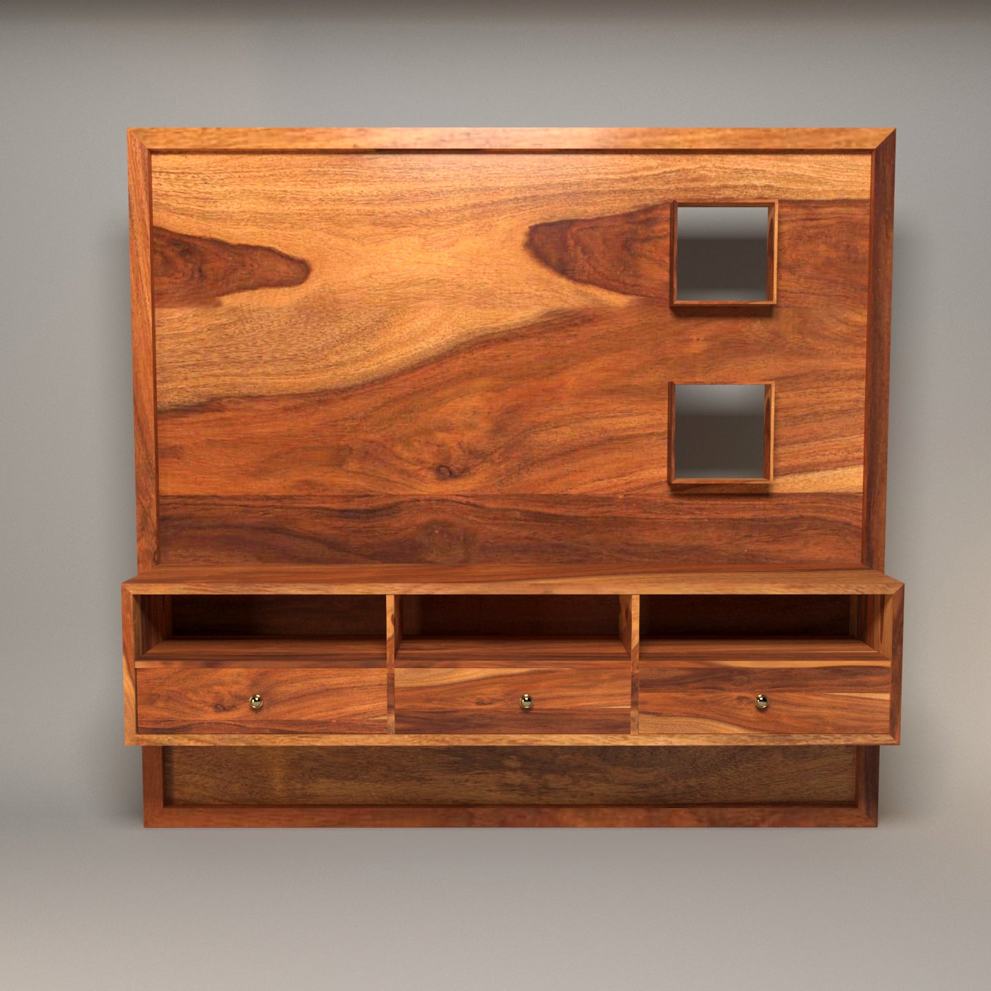 Modern Vintage Style Handmade Wooden TV Unit for Home Tv stand