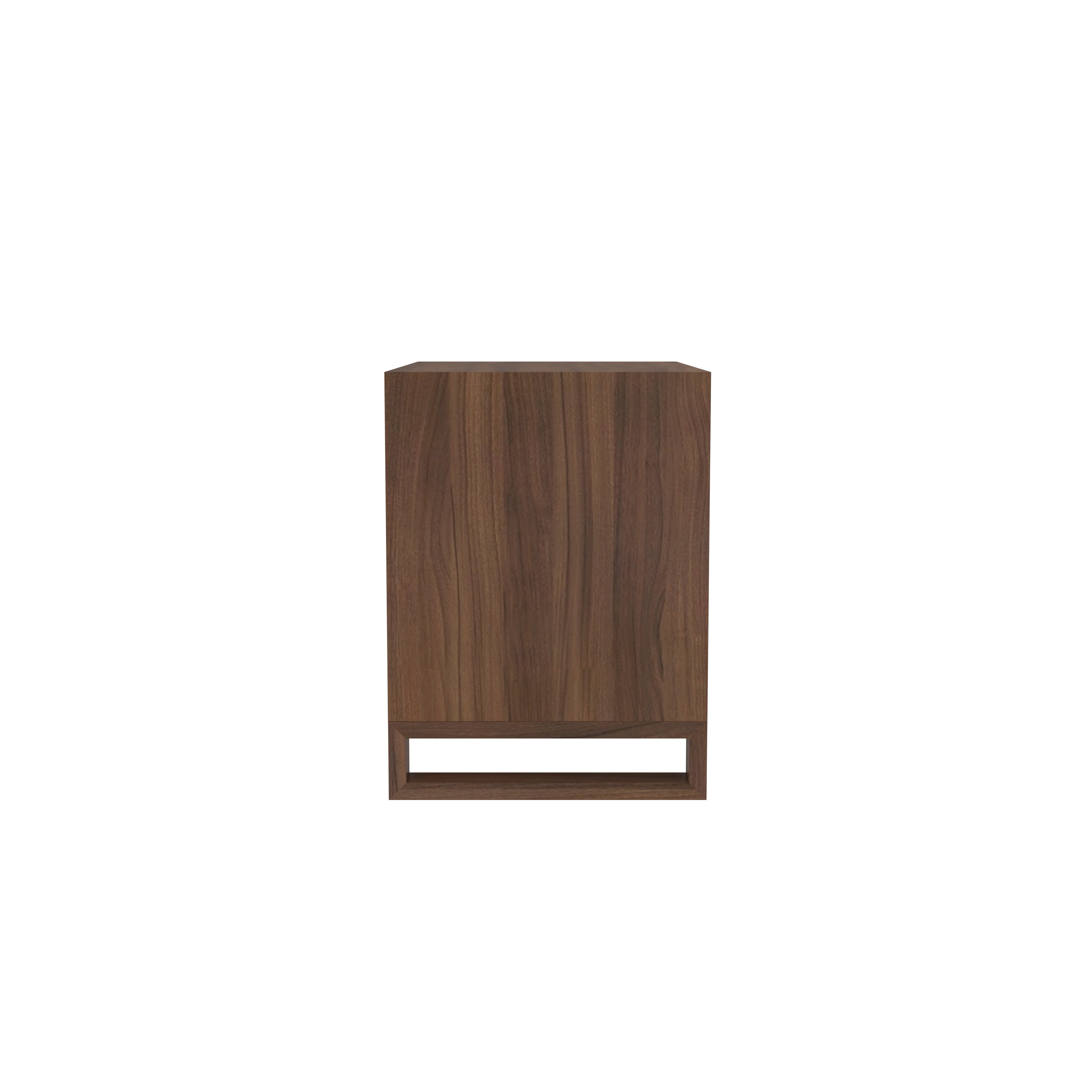 Modern Bedside Table with Open Shelf and Single Drawer Storage Bedside