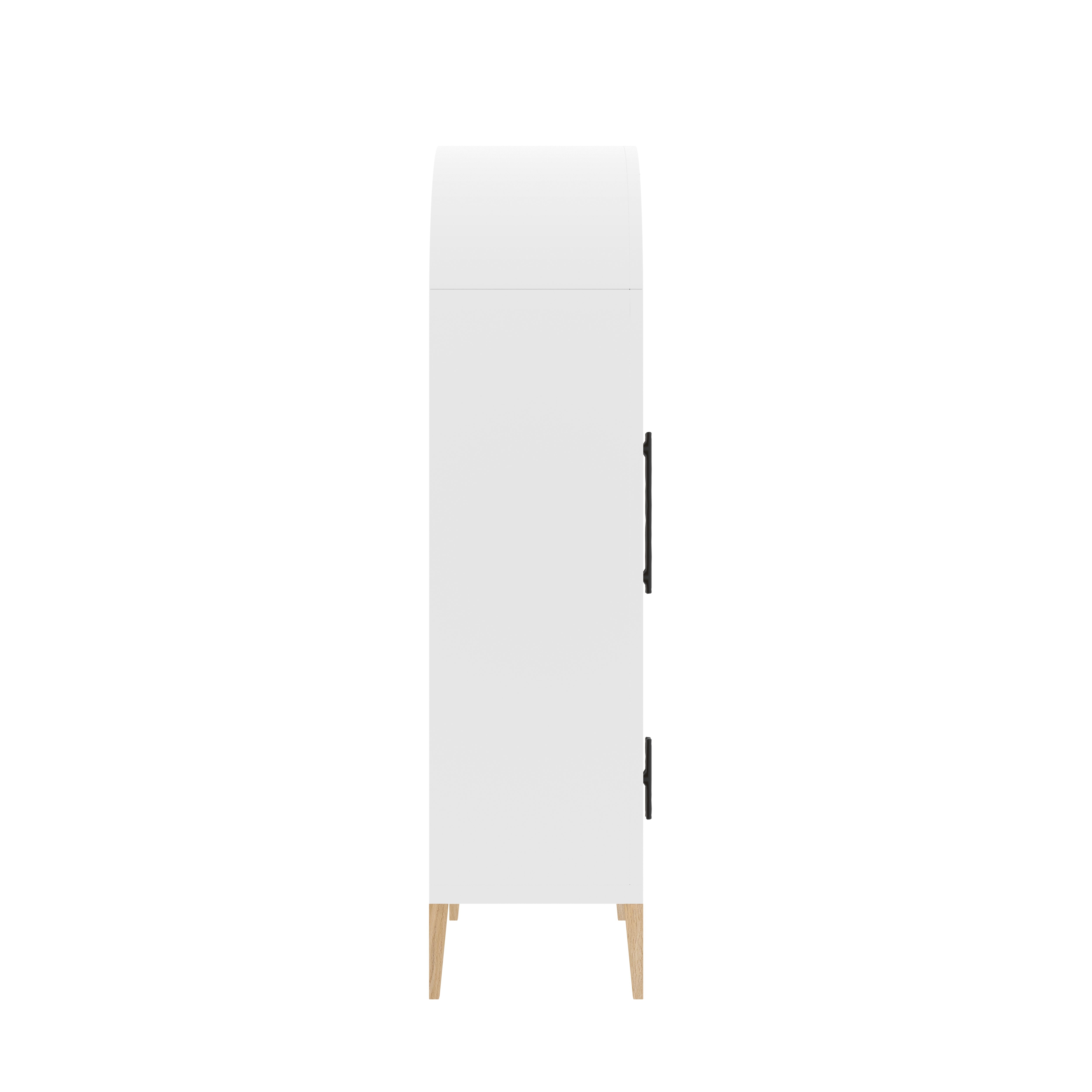 Valencia Arched Cabinet with Cane Panels Wardrobe