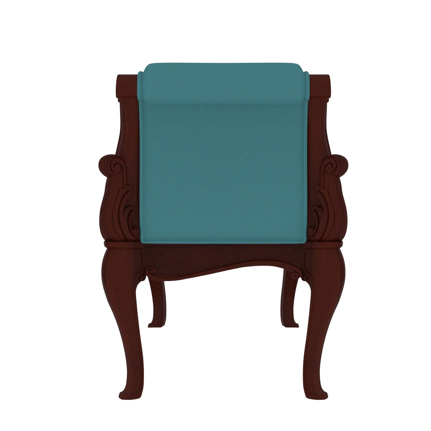 Orvella Heritage Luxury Curved Bench with Ornate Wooden Frame and Upholstered Seating Bench